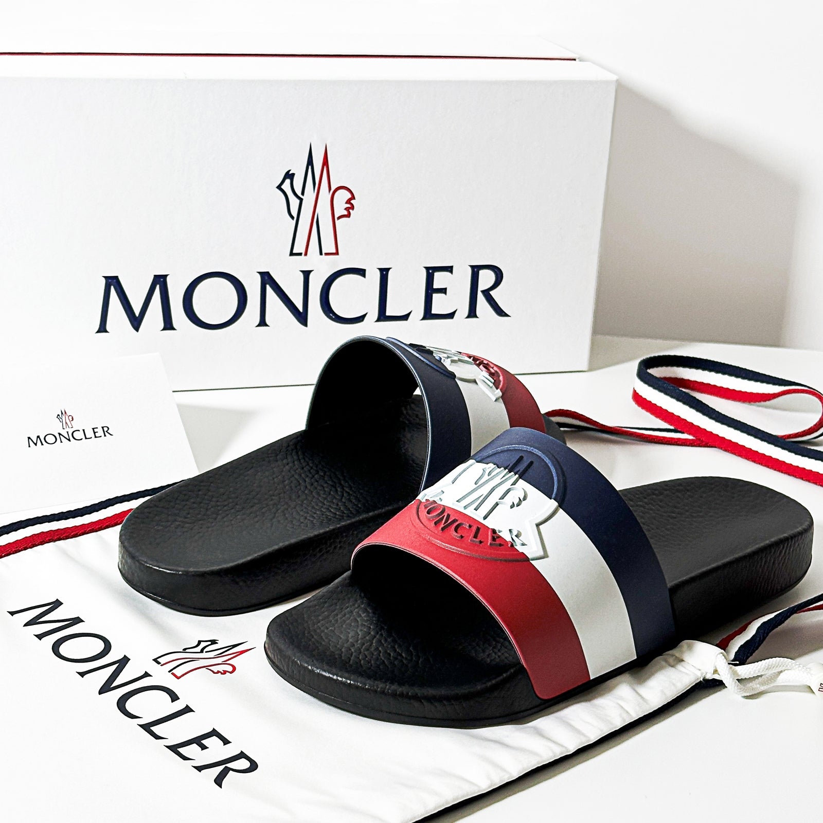 モンクレール MONCLER MONCLER BASILE トリコロール サンダル 4C0002001A49 ブラック メンズ （ブラック） ブラック