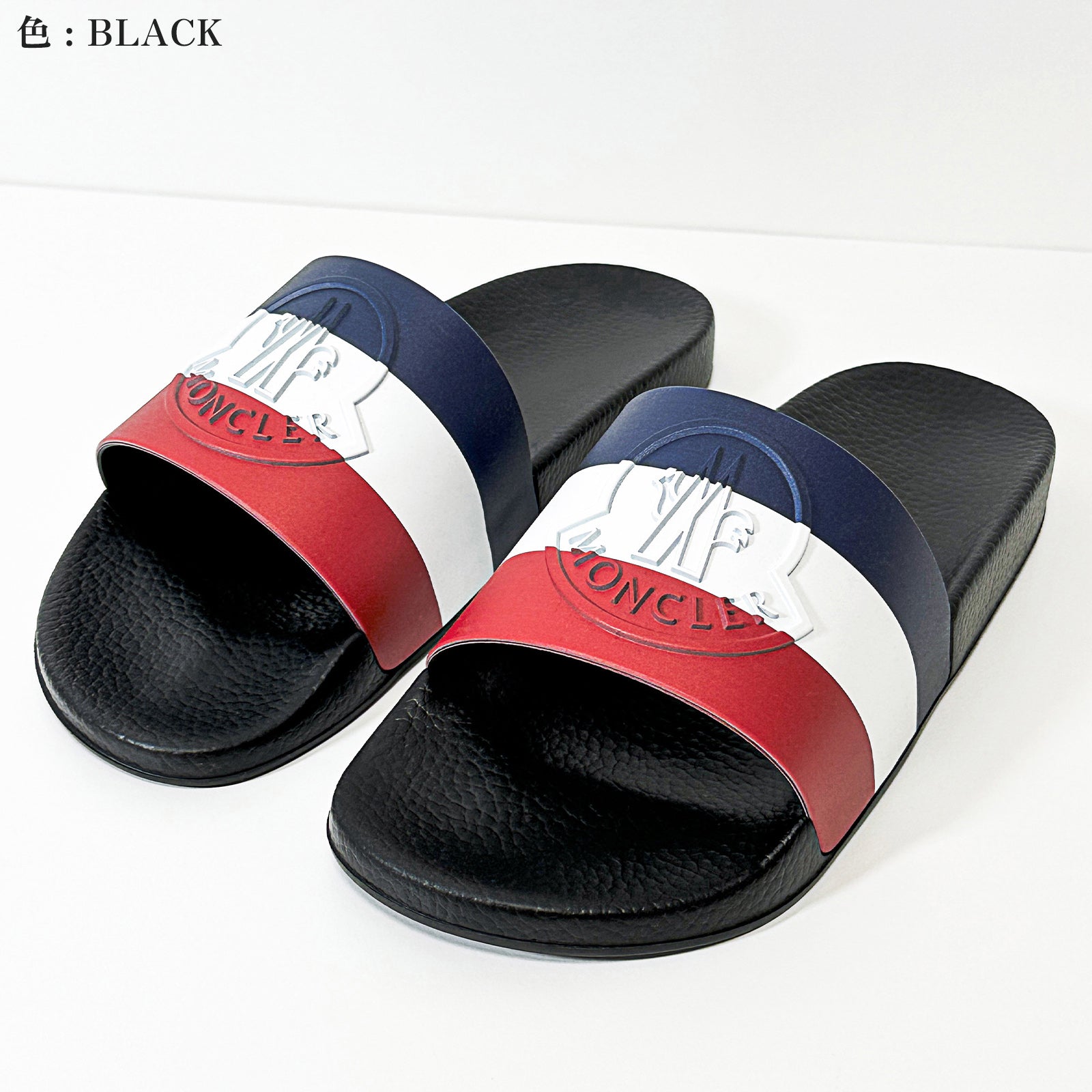モンクレール MONCLER MONCLER BASILE トリコロール サンダル 4C0002001A49 ブラック メンズ （ブラック） ブラック