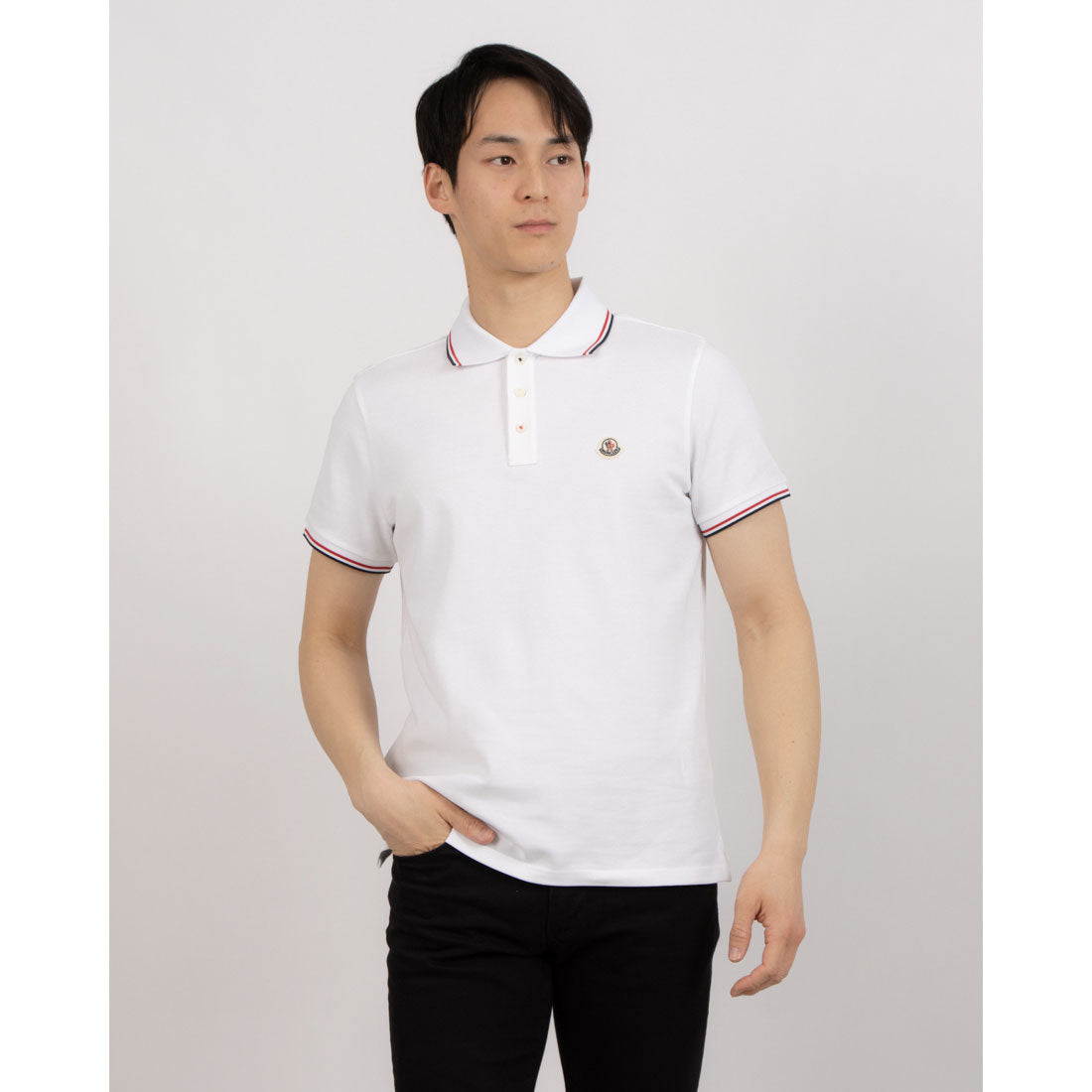 モンクレール MONCLER SS POLO ポロシャツ （ホワイト） ホワイト