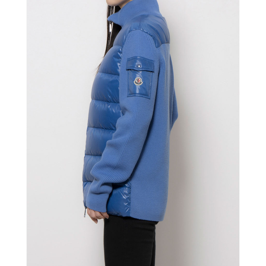 Moncler MONCLER Moncler Wool Cardigan Women's Down Jacket Knit blue bl
