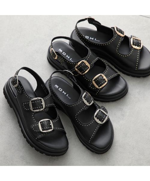 モヒ MOHI MOHI サンダル 22075 SETA （NEGRO/ブラック×シルバー） NEGRO/ブラック×シルバー
