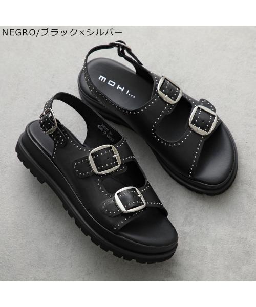 モヒ MOHI MOHI サンダル 22075 SETA （NEGRO/ブラック×シルバー） NEGRO/ブラック×シルバー