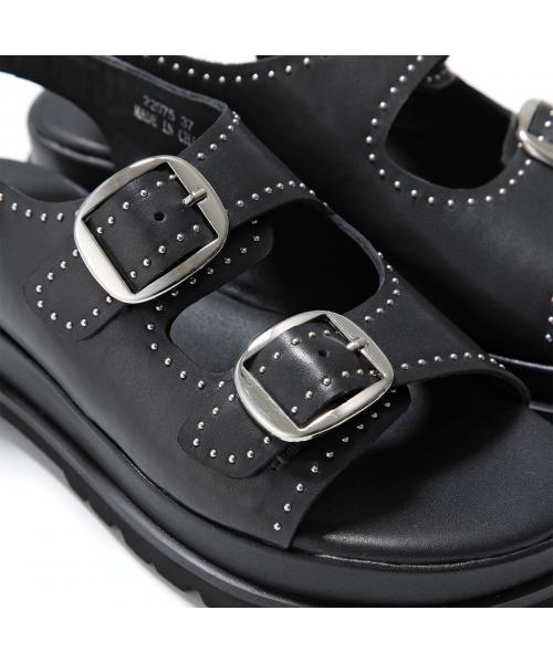 モヒ MOHI MOHI サンダル 22075 SETA （NEGRO/ブラック×シルバー） NEGRO/ブラック×シルバー