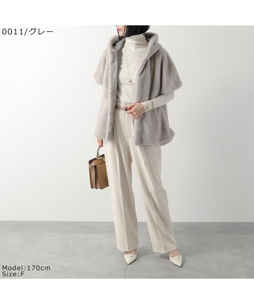 モニーレ MONILE MONiLE ファーベスト 040237 フェイクファー フード （0011/グレー） 0011/グレー