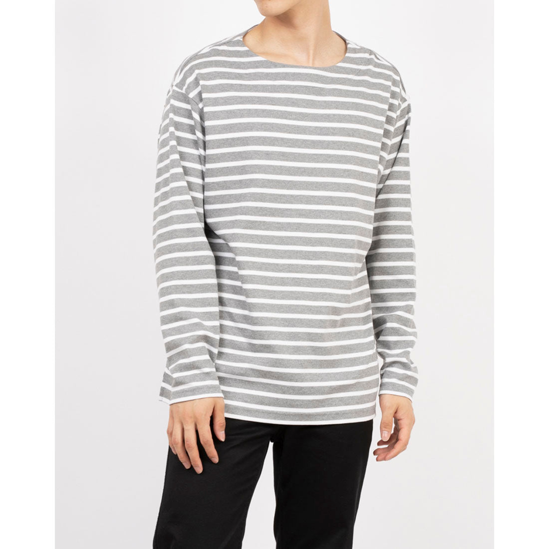 モダス modAS modAS BASQUES SHIRTS （グレー×ホワイト） グレー×ホワイト