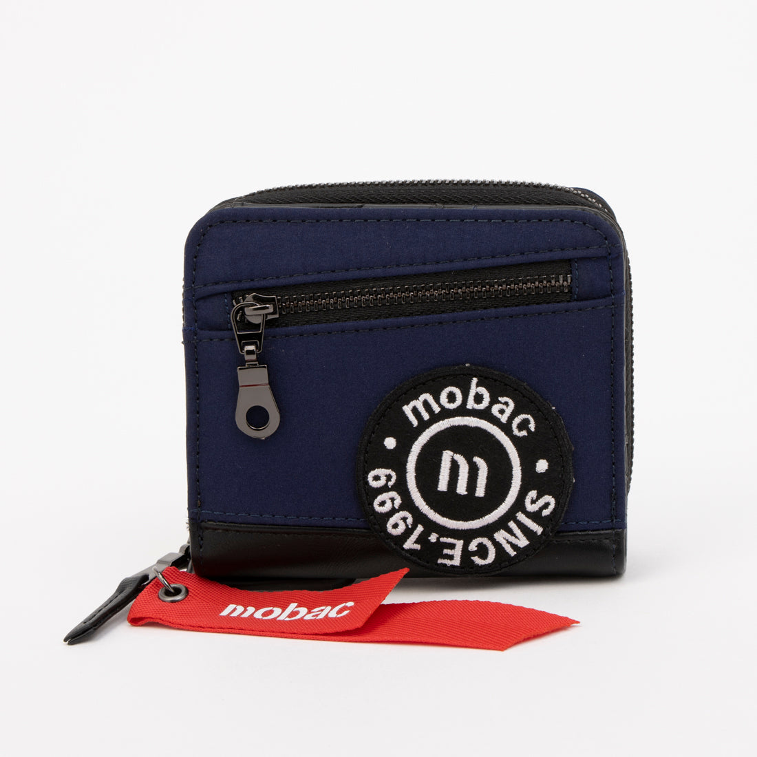 モバック mobac ワッペン ラウンドファスナー 二つ折り財布（ネイビー） ネイビー