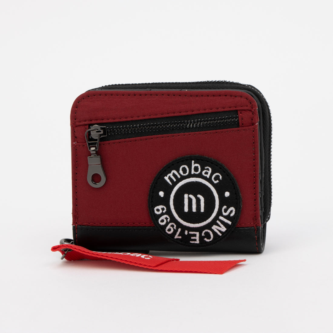 モバック mobac ワッペン ラウンドファスナー 二つ折り財布（ワインレッド） ワインレッド