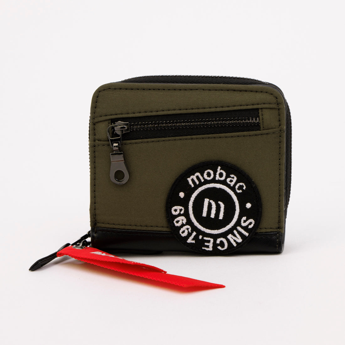 モバック mobac ワッペン ラウンドファスナー 二つ折り財布（カーキ） カーキ