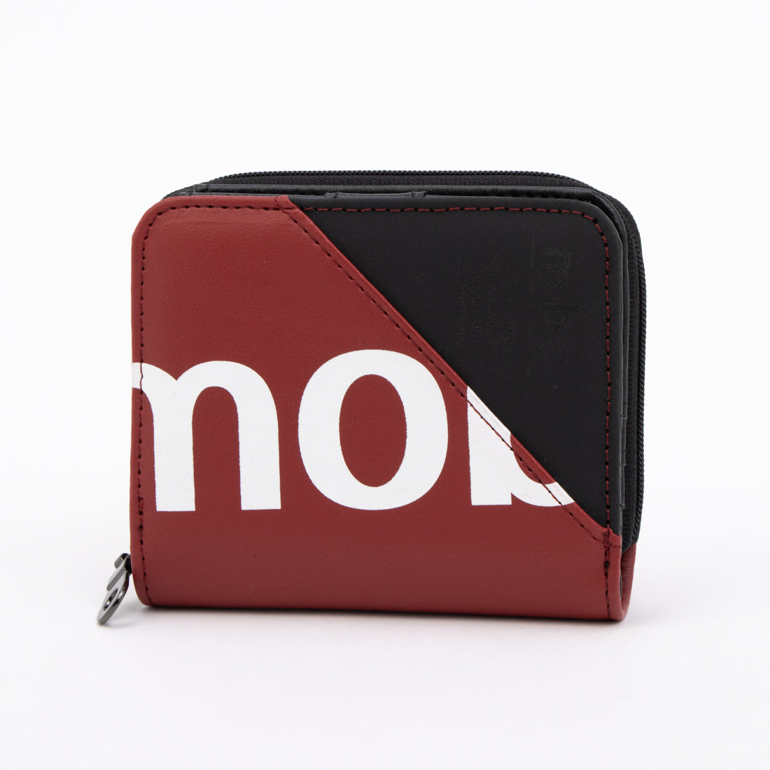 モバック mobac ロゴプリント ラウンドファスナー 二つ折り財布（レッド） レッド