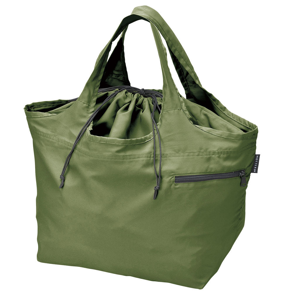 モッテル MOTTERU MOTTERU CURURITO モッテル クルリト ビッグマルシェバッグ （カーキ） カーキ