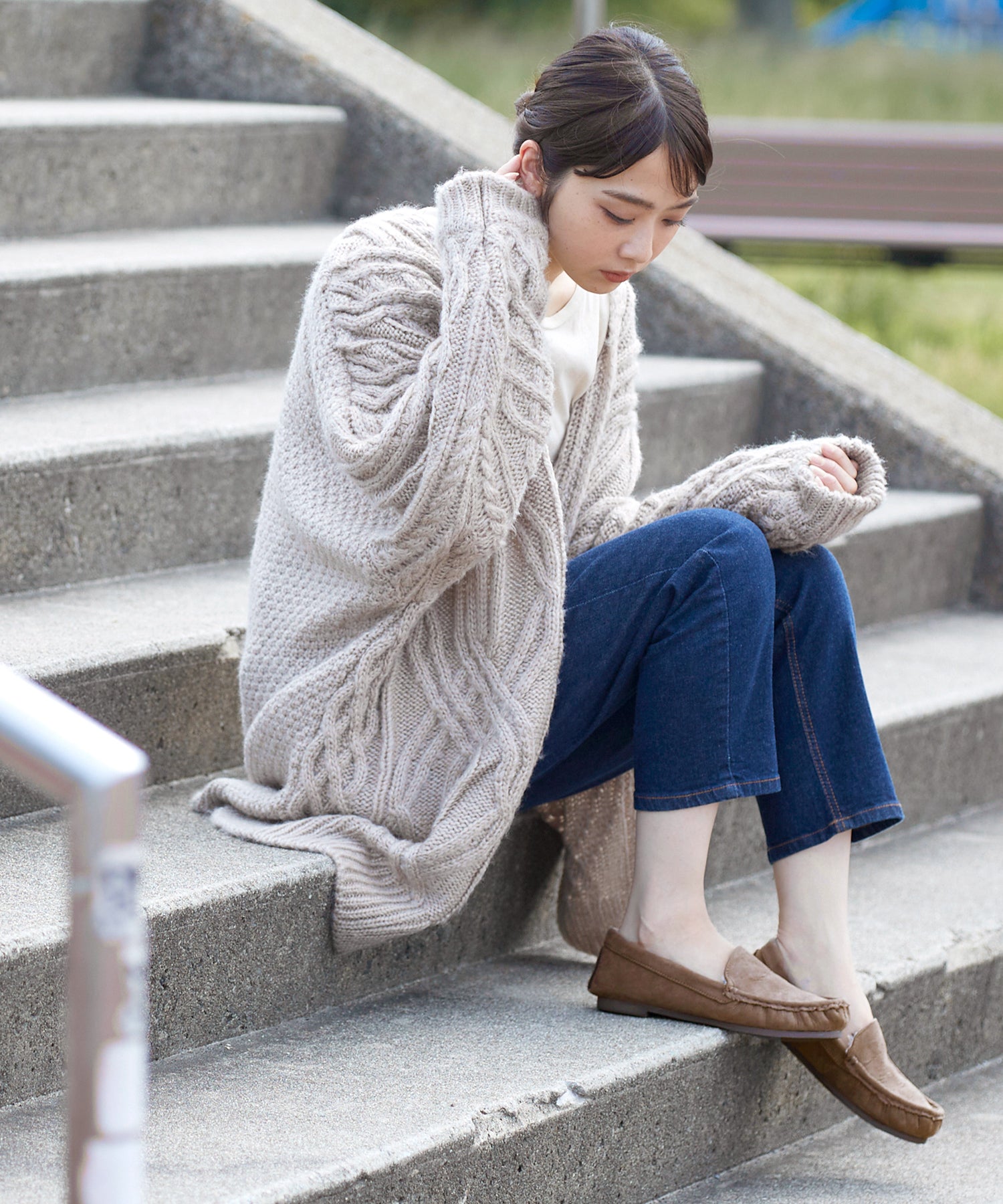 モーイモーイ mooimooi 撥水 シンプルファーモカシン