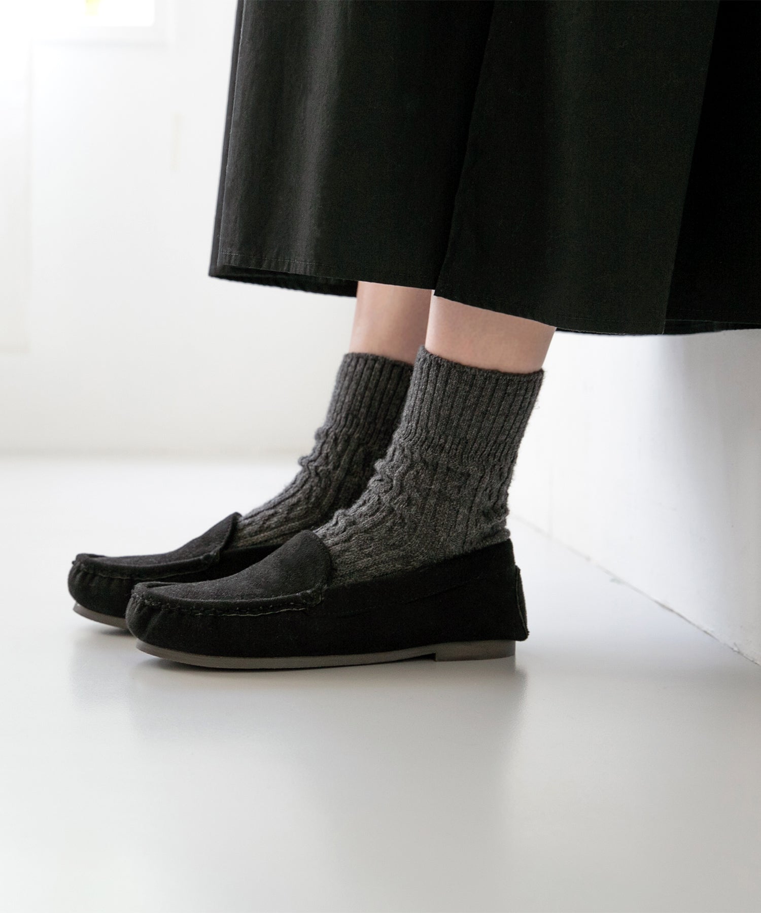 モーイモーイ mooimooi 撥水 シンプルファーモカシン