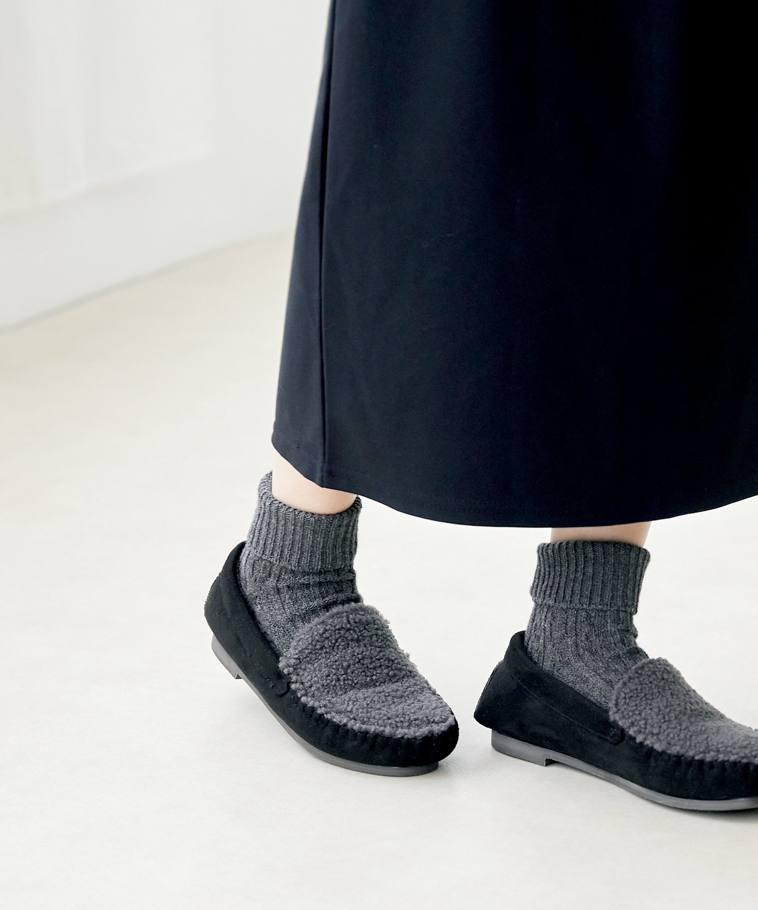 モーイモーイ mooimooi 撥水 シンプルファーモカシン