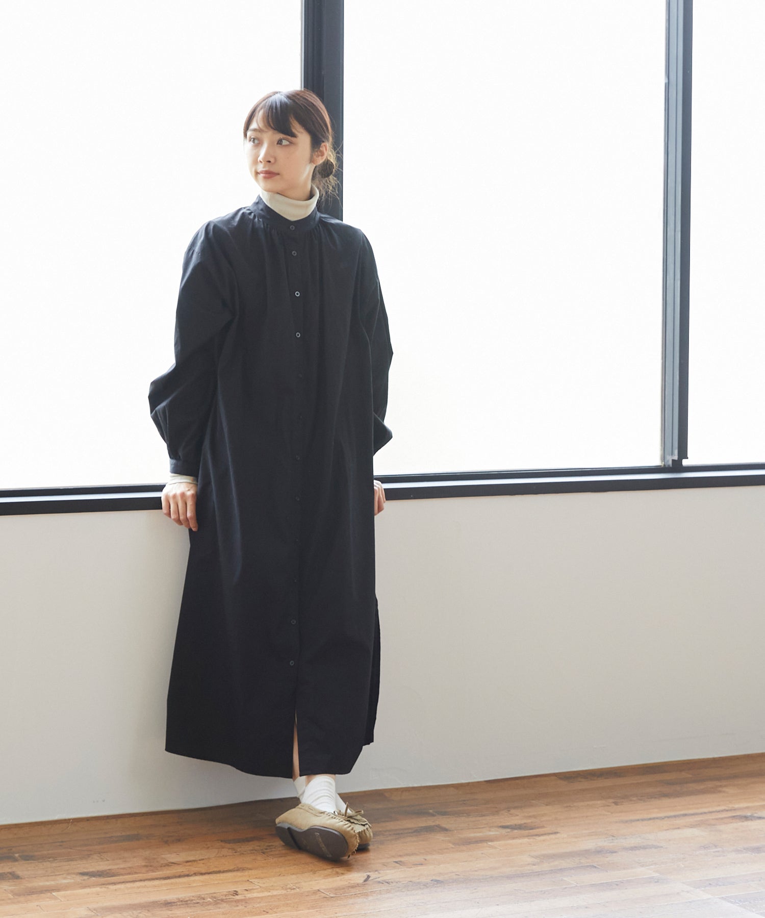 モーイモーイ mooimooi 撥水 フリンジモカシンシューズ