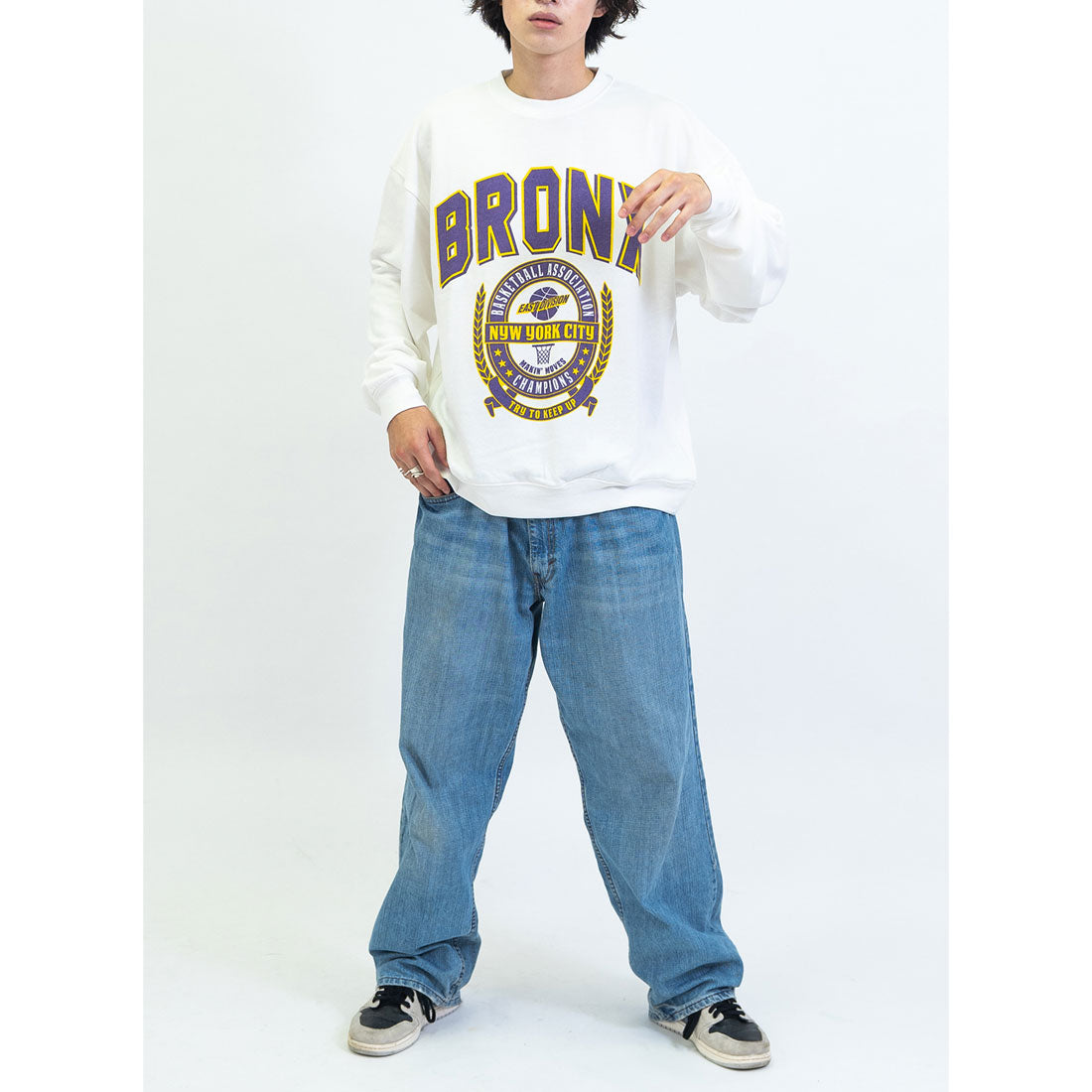 モディッシュガゼ MODISH GAZE BRONXエンブレムロゴスウェット