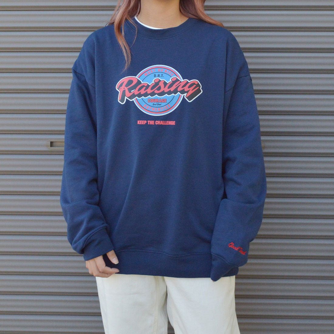 Risingプリントトレーナー,ネイビー