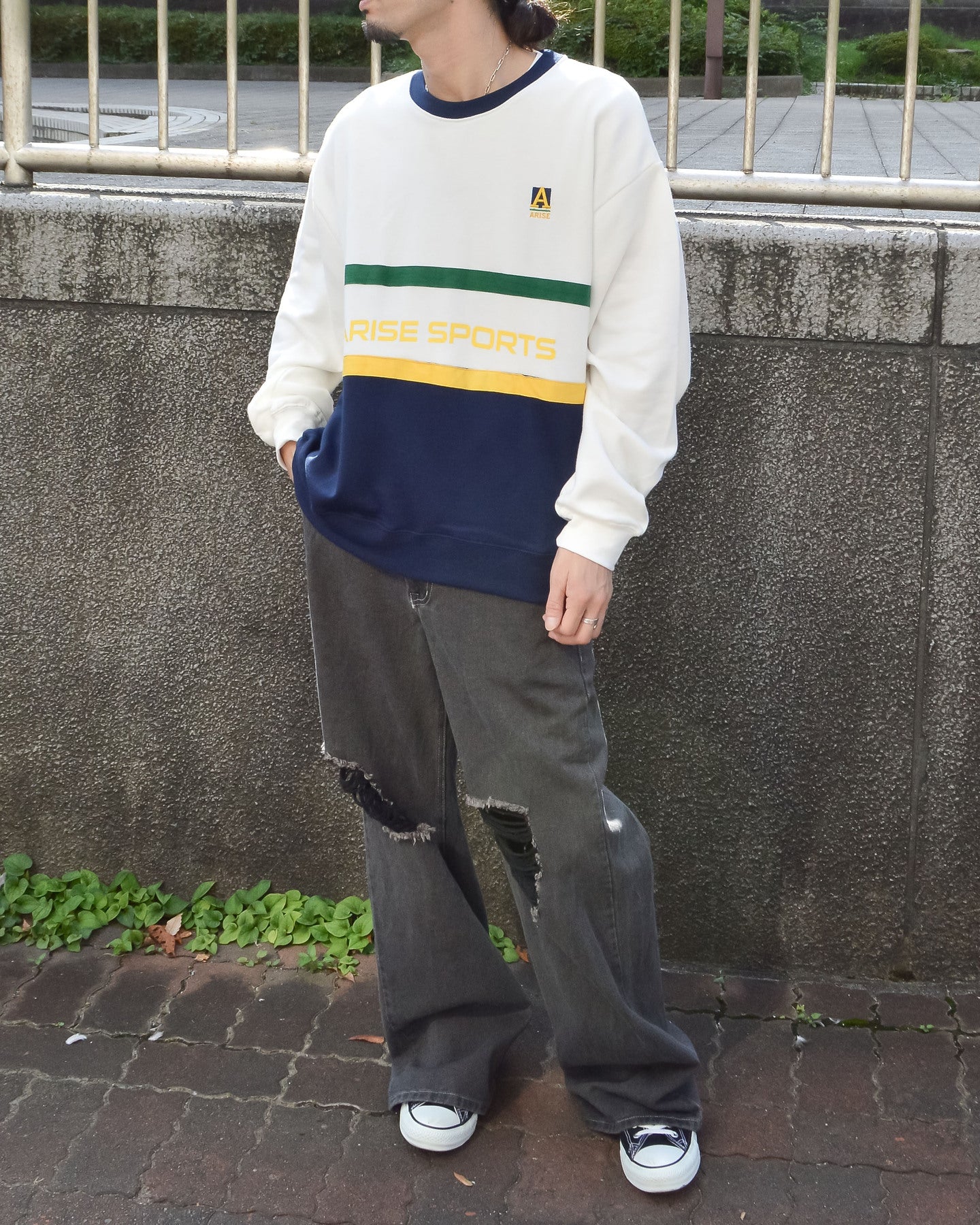 モディッシュガゼ MODISH GAZE バイカラー切替スウェット