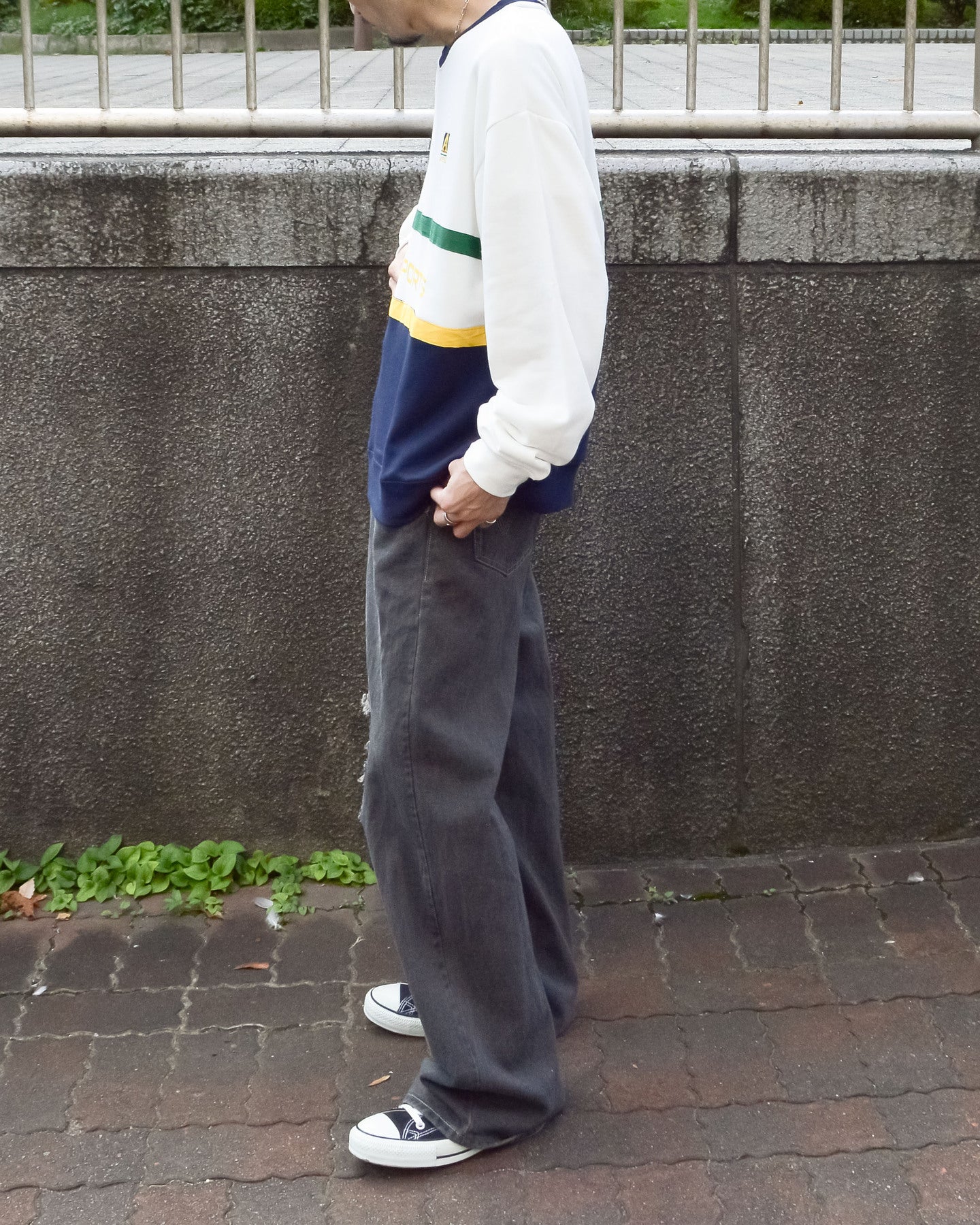 モディッシュガゼ MODISH GAZE バイカラー切替スウェット