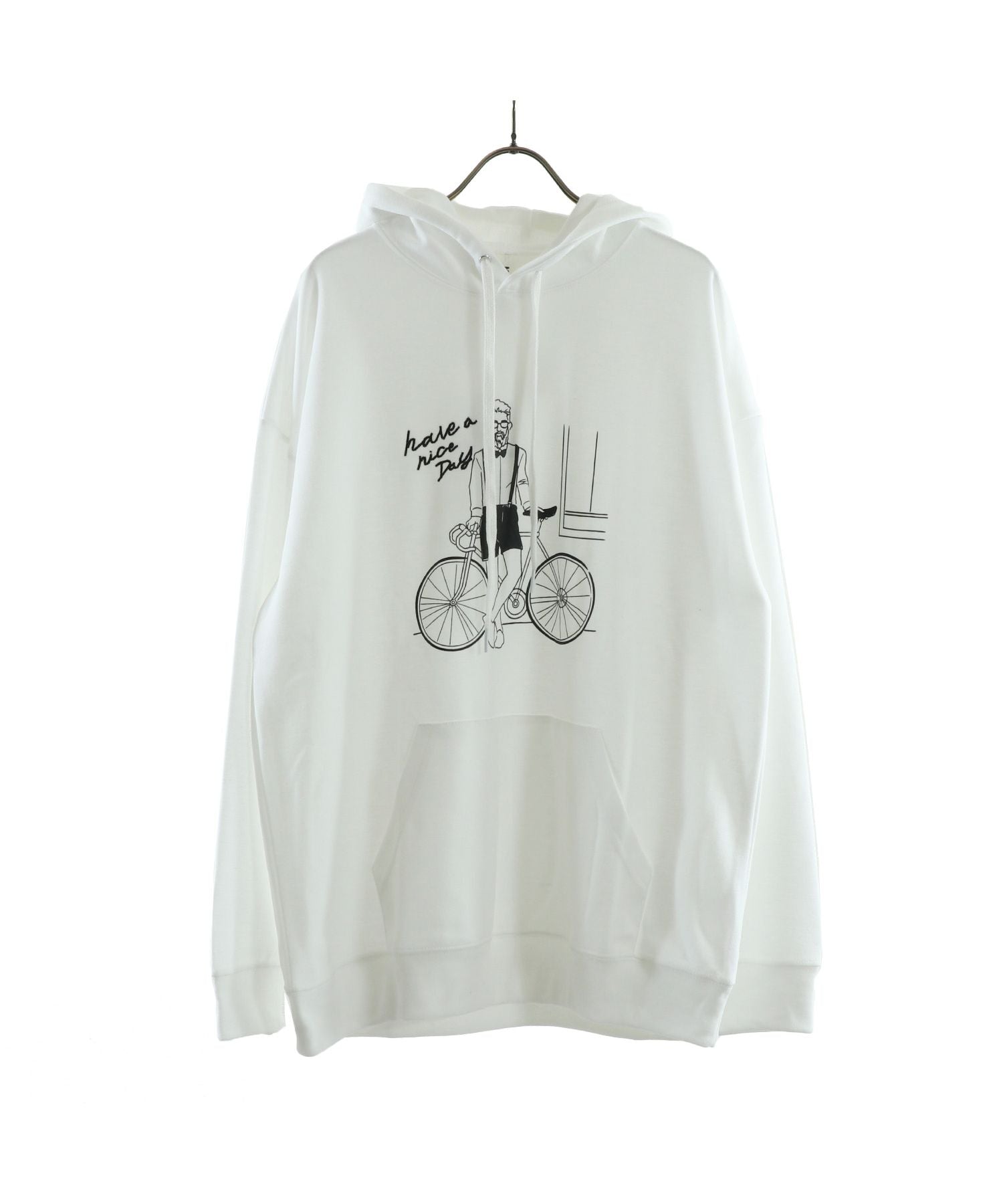 MODISH GAZE T/C PONCH Loose Line Drawing Print Pullover Parker
