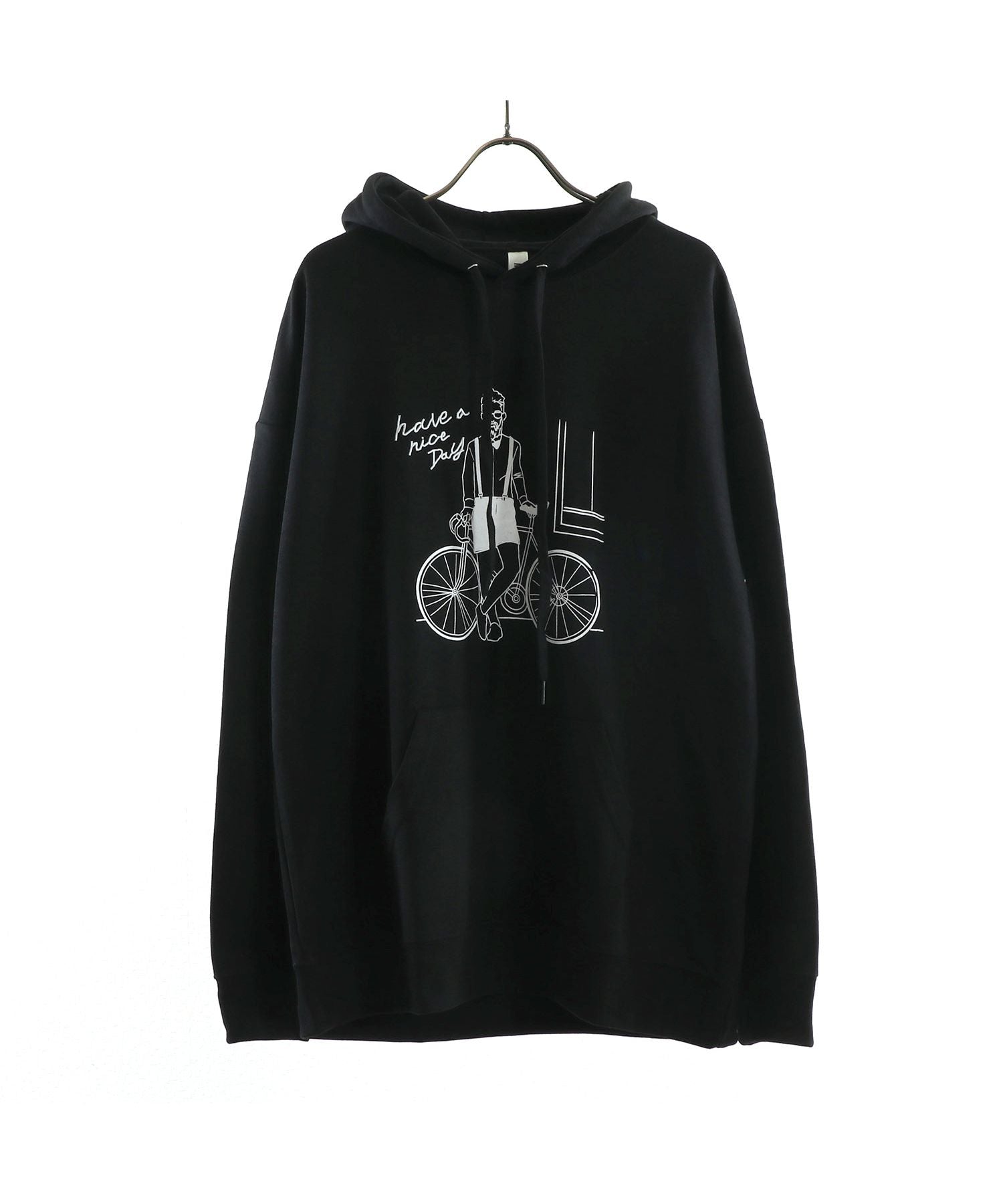 MODISH GAZE T/C PONCH Loose Line Drawing Print Pullover Parker