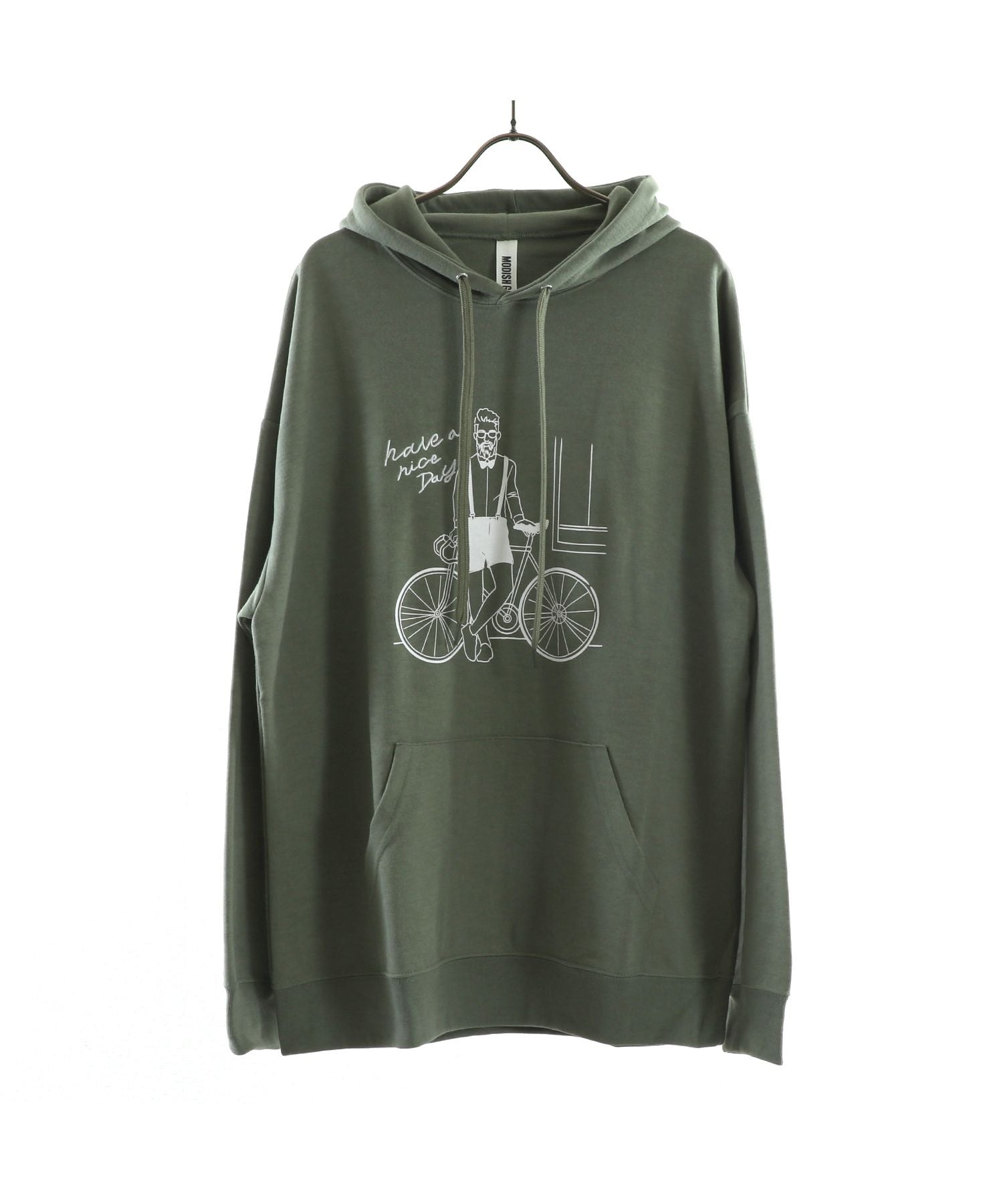 MODISH GAZE T/C PONCH Loose Line Drawing Print Pullover Parker