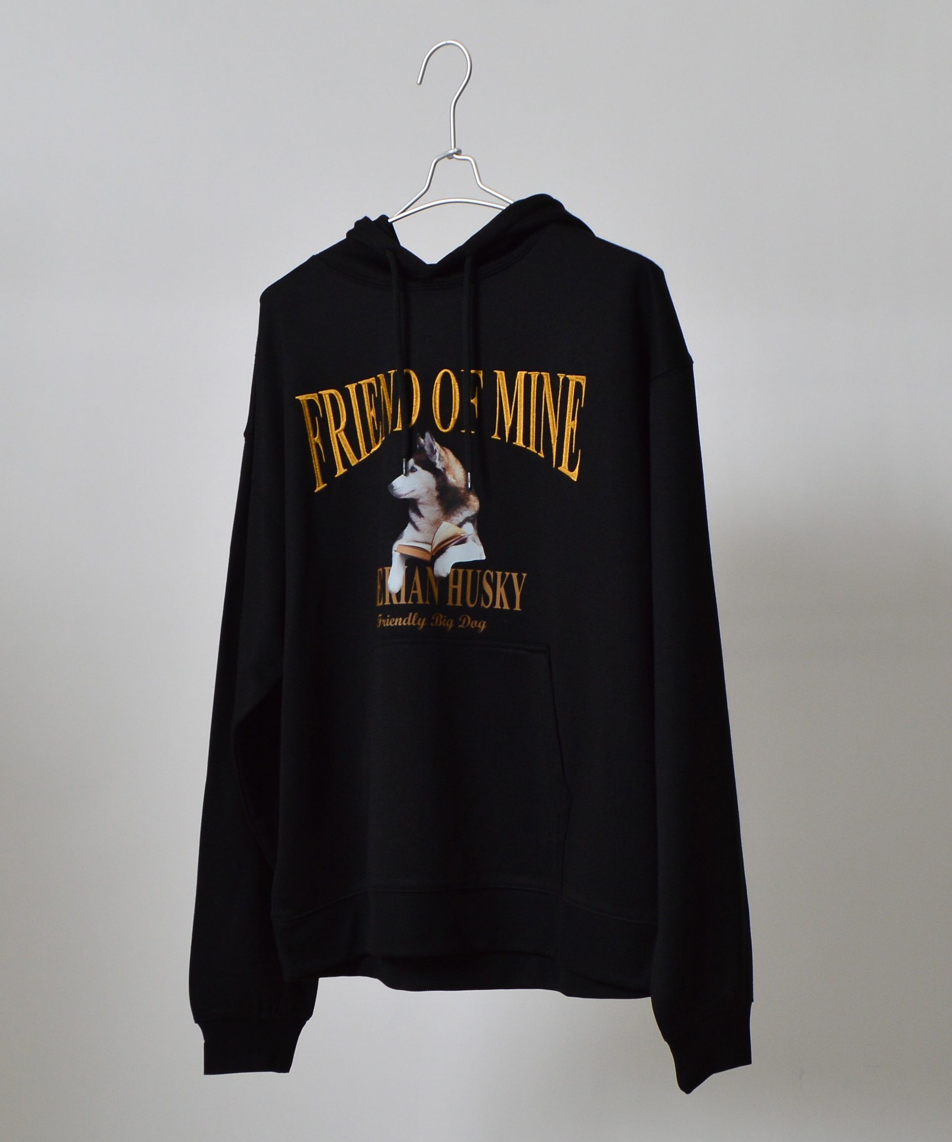MODISH GAZE Husky Dog Print Fleece Pullover Hoodie