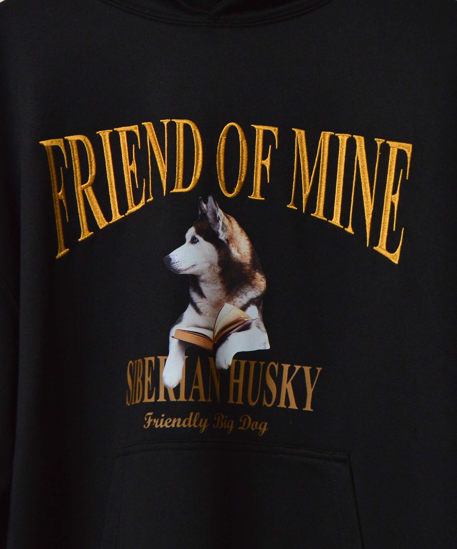 MODISH GAZE Husky Dog Print Fleece Pullover Hoodie