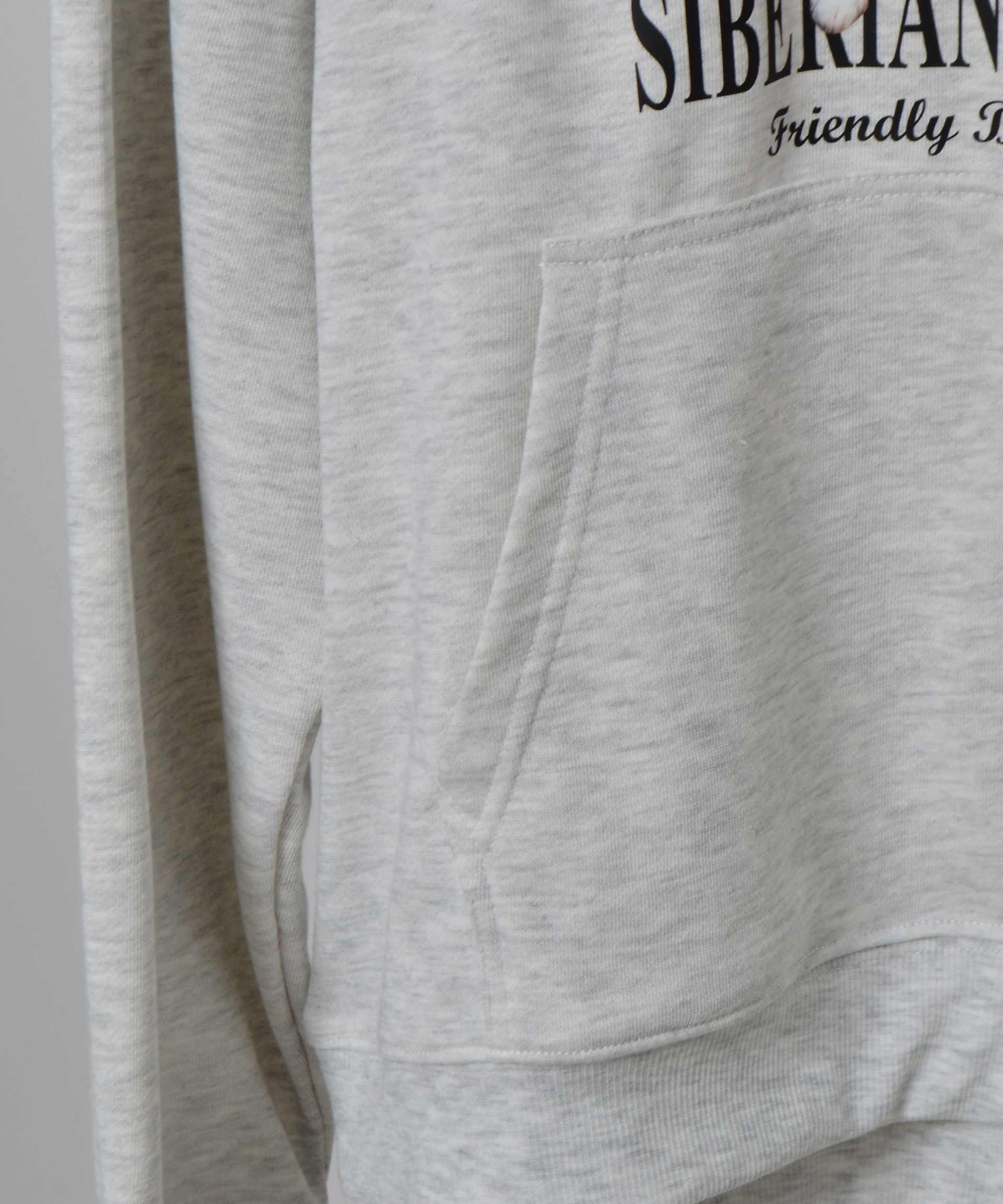 MODISH GAZE Husky Dog Print Fleece Pullover Hoodie