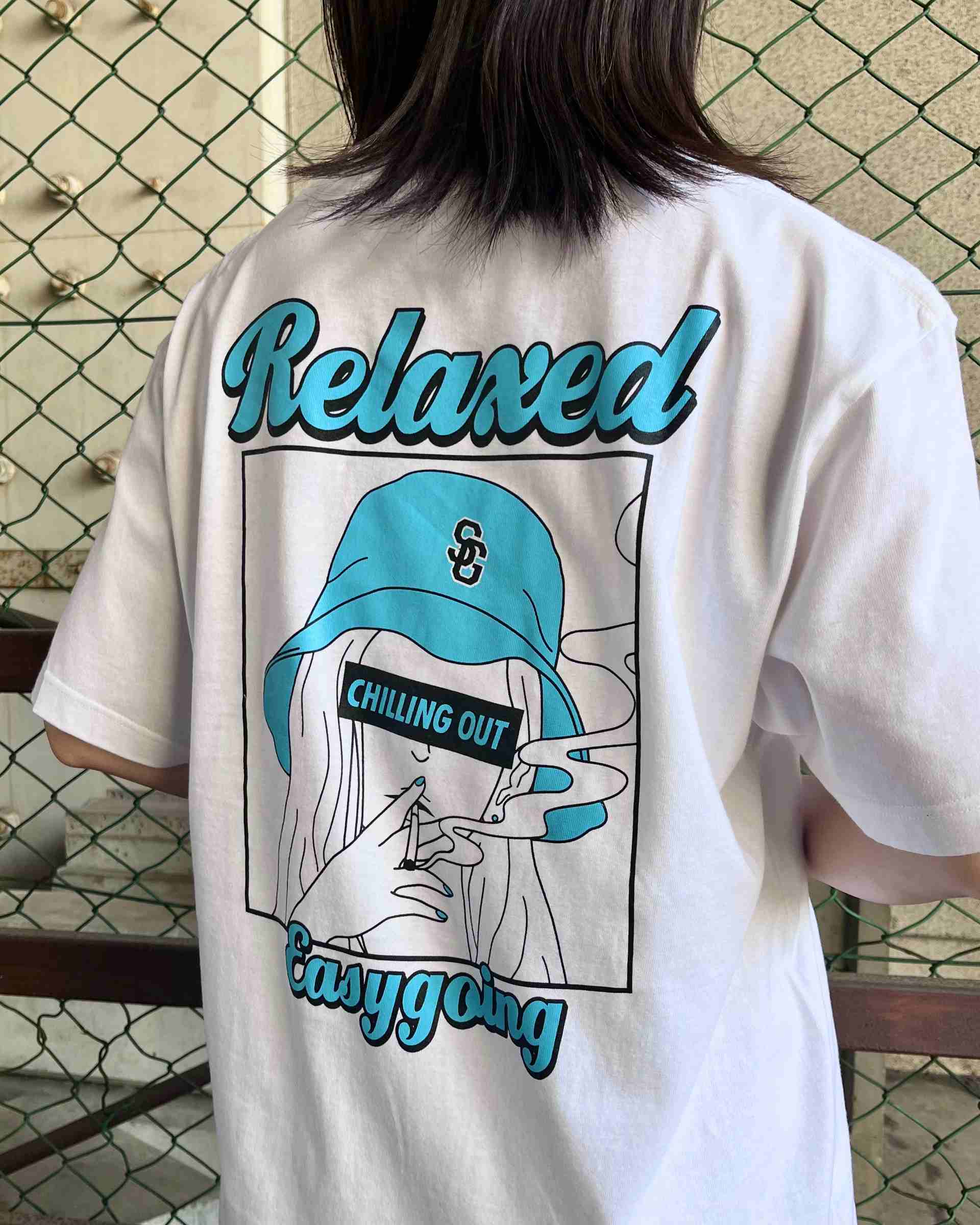 モディッシュガゼ MODISH GAZE スモーキングガールRelaxed半袖Tシャツ