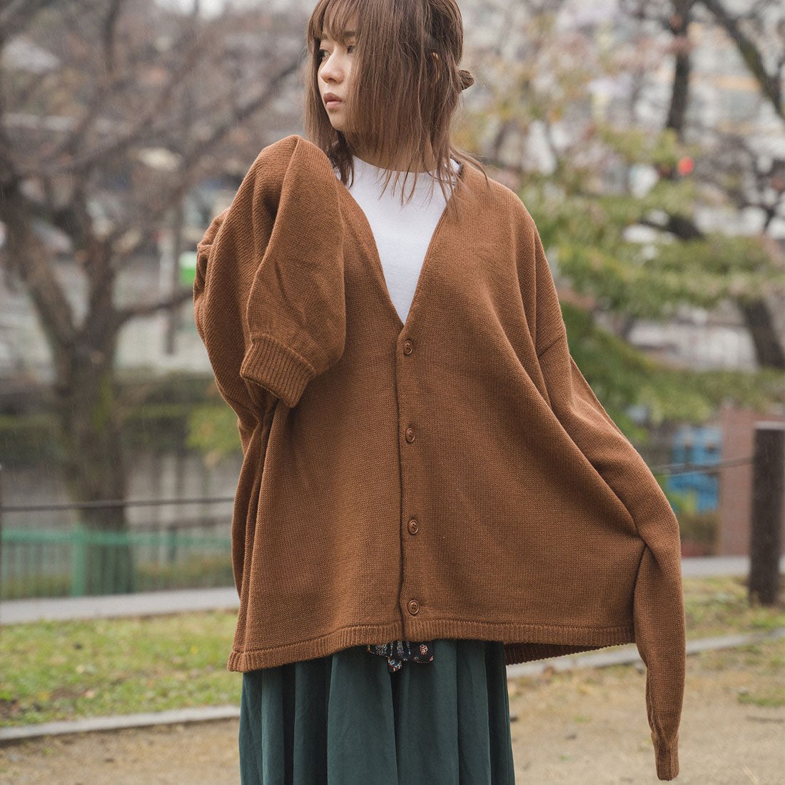 モディッシュガゼ MODISH GAZE ソフトタッチ オーバーサイズ ニット カーディガン ボレロ
