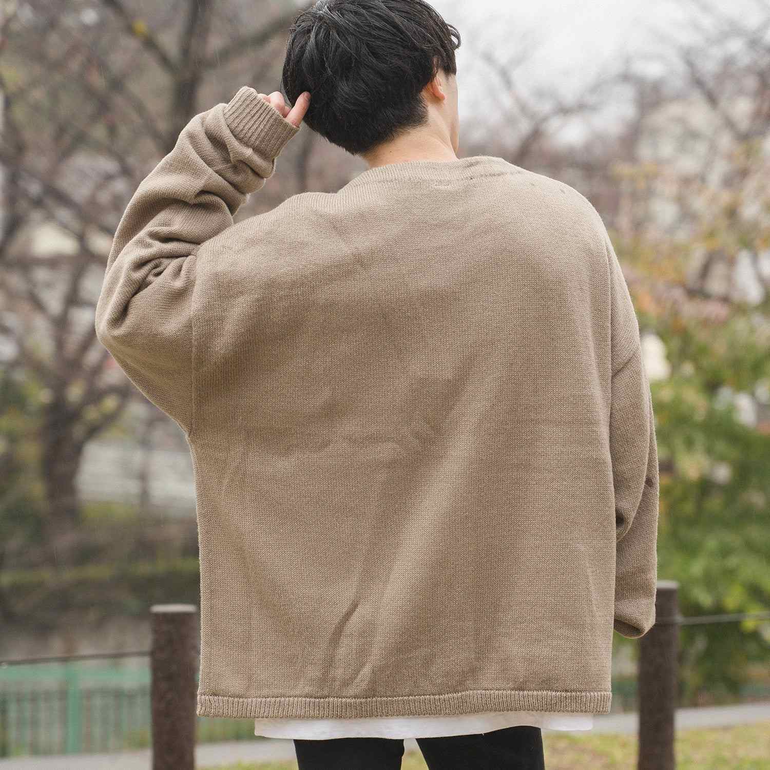 モディッシュガゼ MODISH GAZE ソフトタッチ オーバーサイズ ニット カーディガン ボレロ