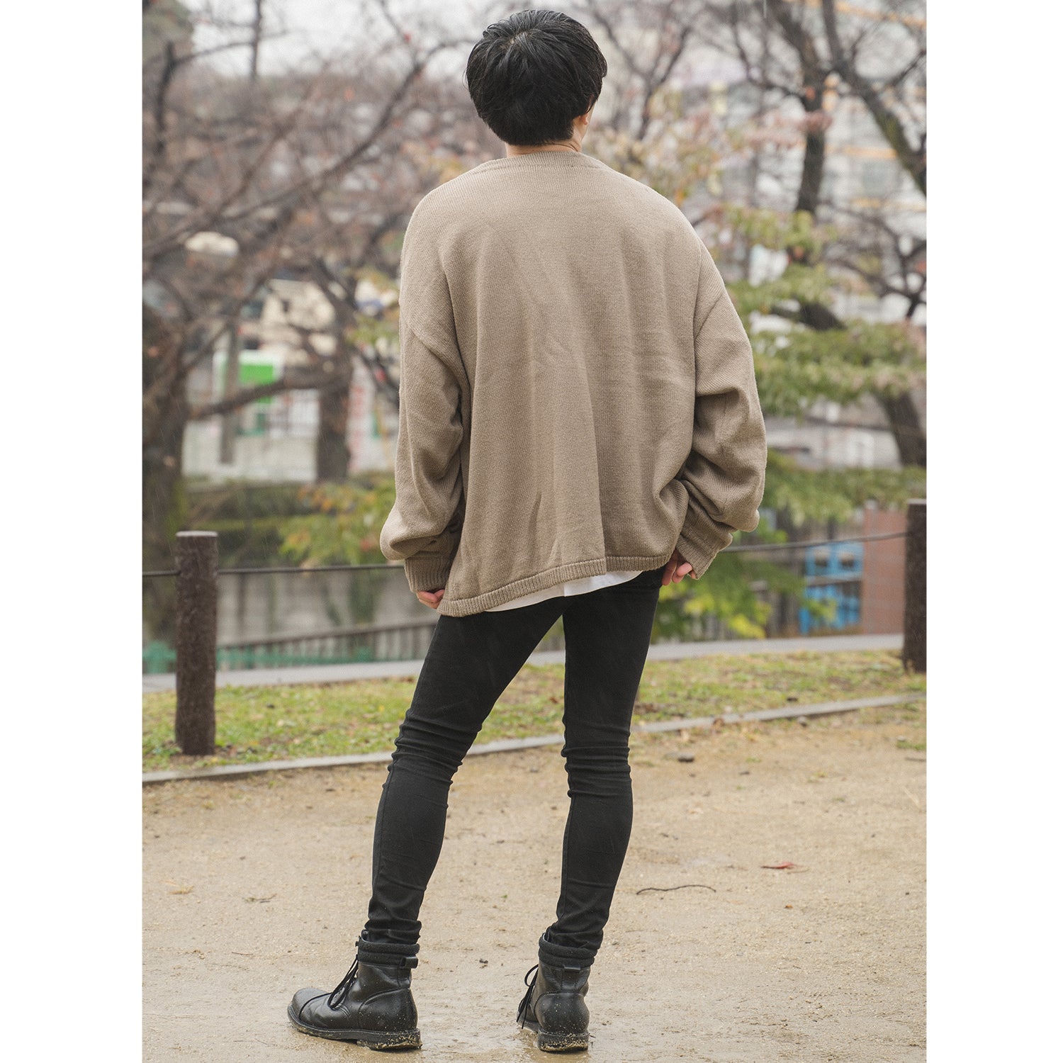 モディッシュガゼ MODISH GAZE ソフトタッチ オーバーサイズ ニット カーディガン ボレロ