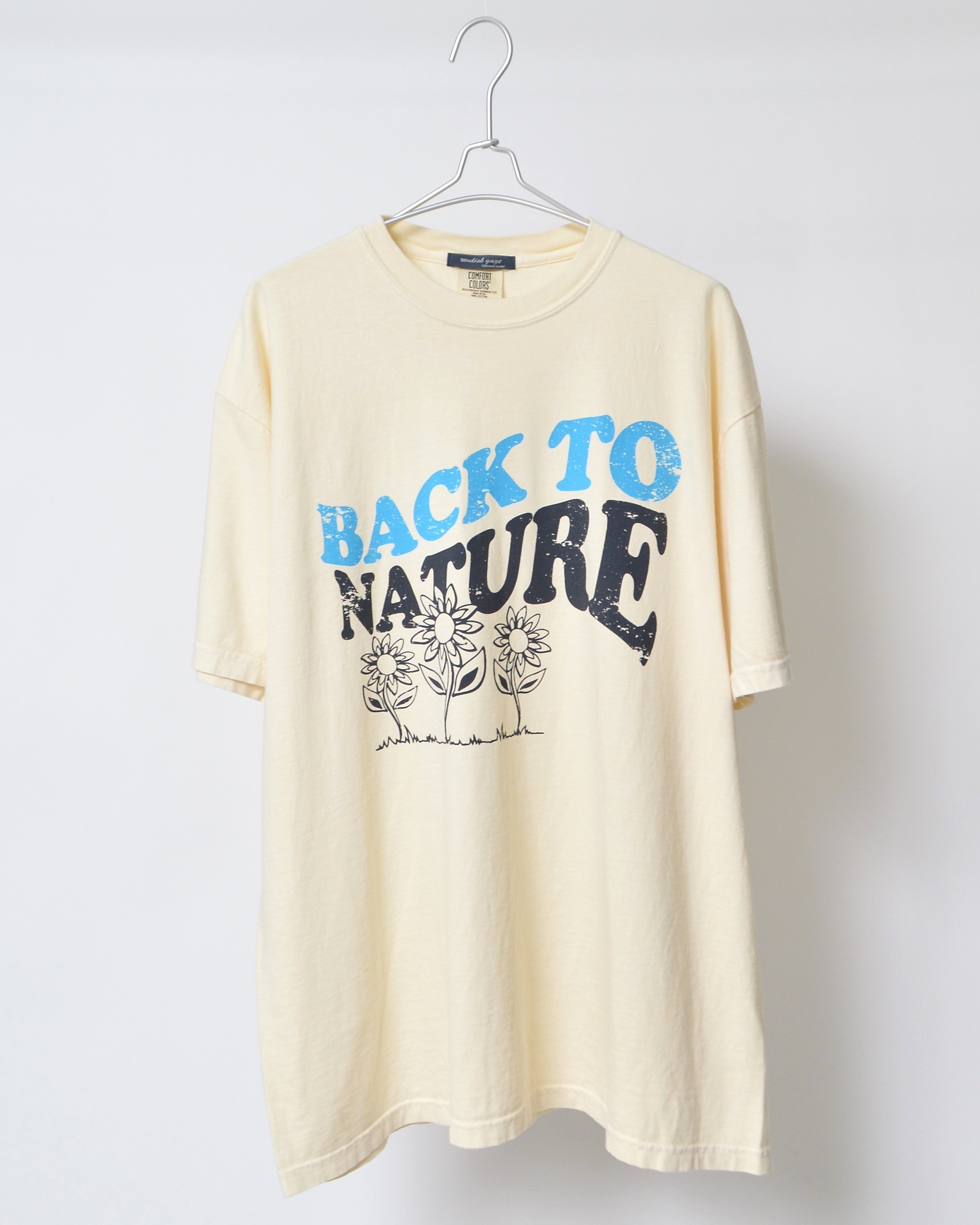 MODISH GAZE BACK TO NATURE Pigment Process Big Silhouette T-Shirt