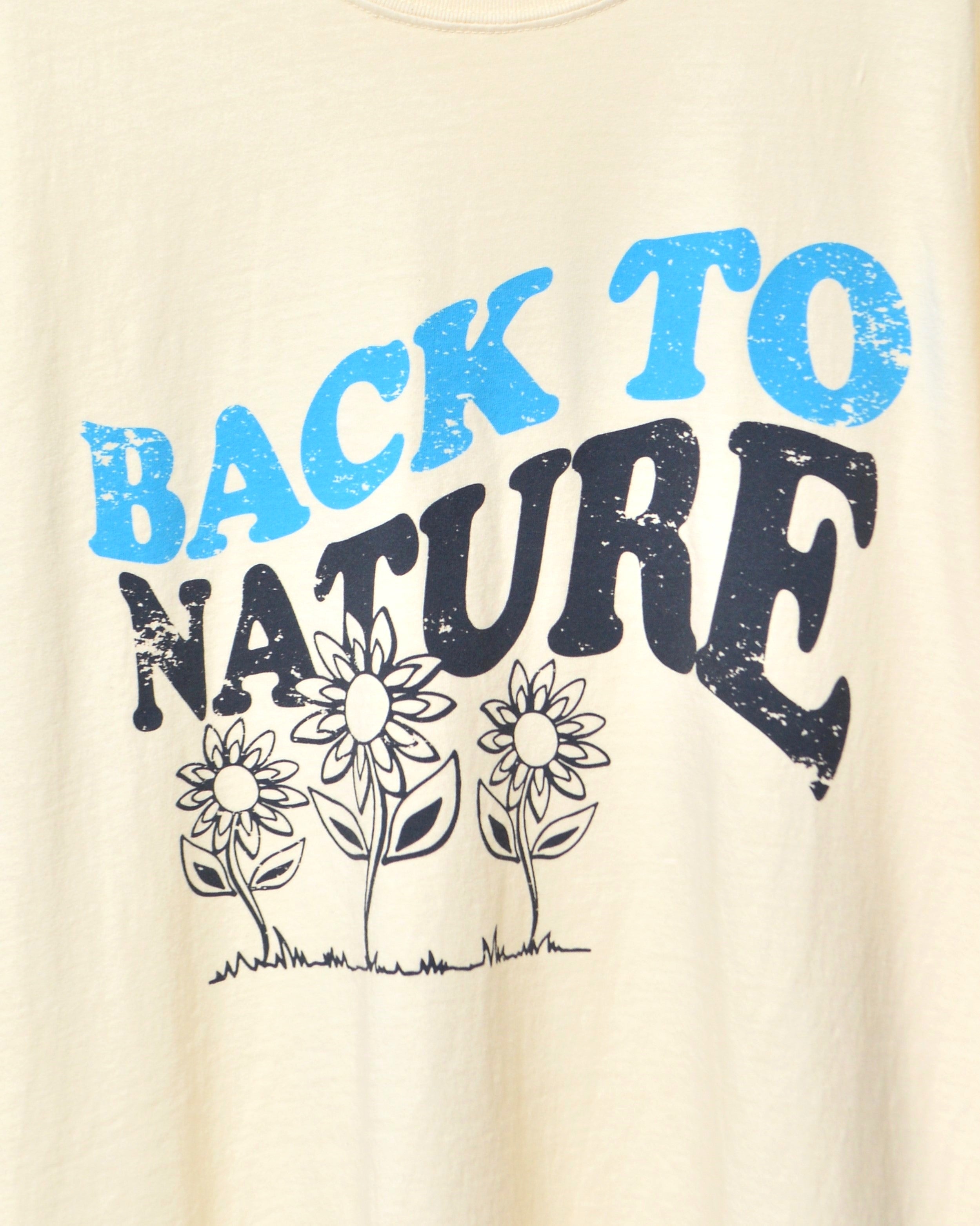 MODISH GAZE BACK TO NATURE Pigment Process Big Silhouette T-Shirt