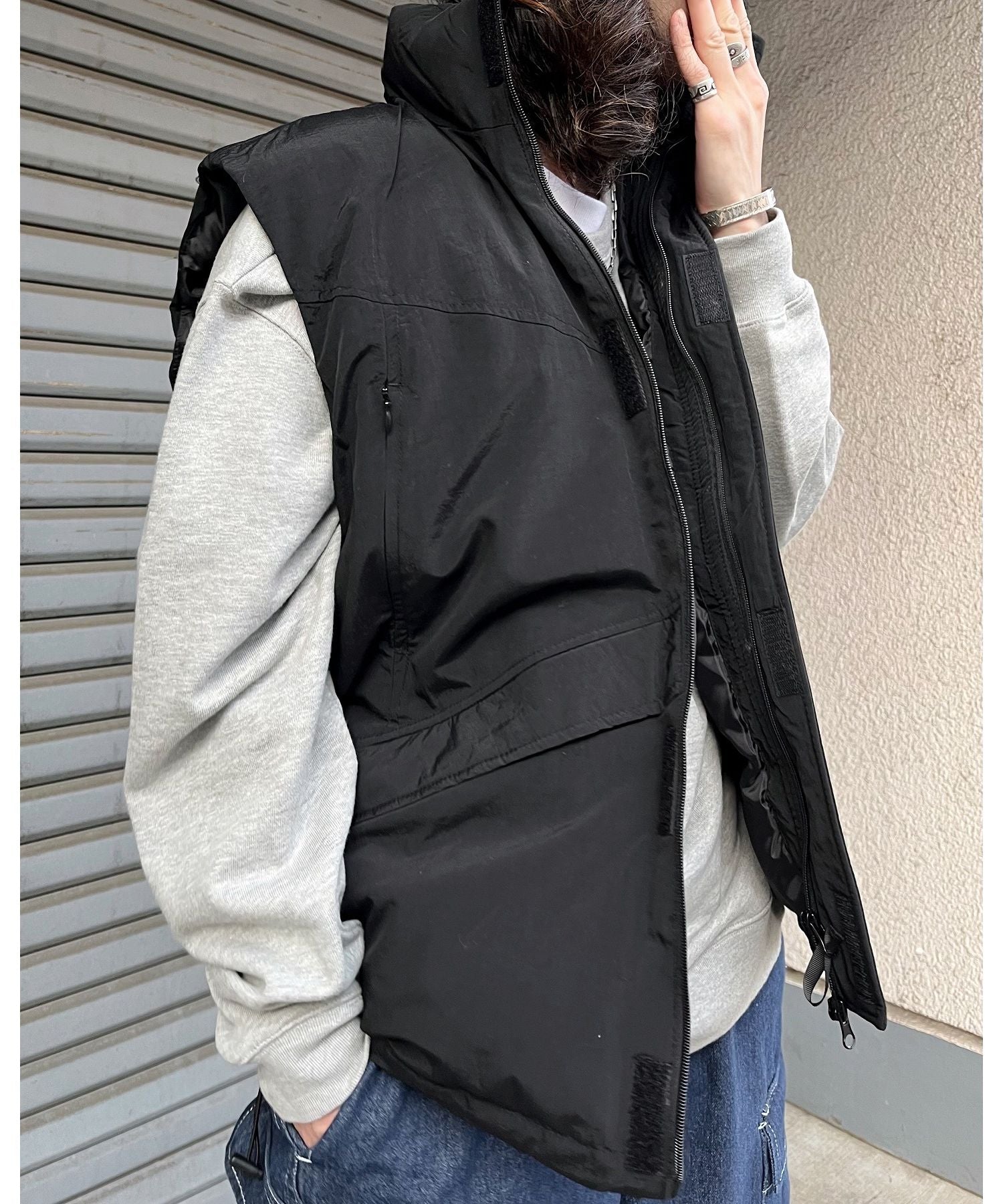 MODISH GAZE Nylon Washer Padded Military Vest