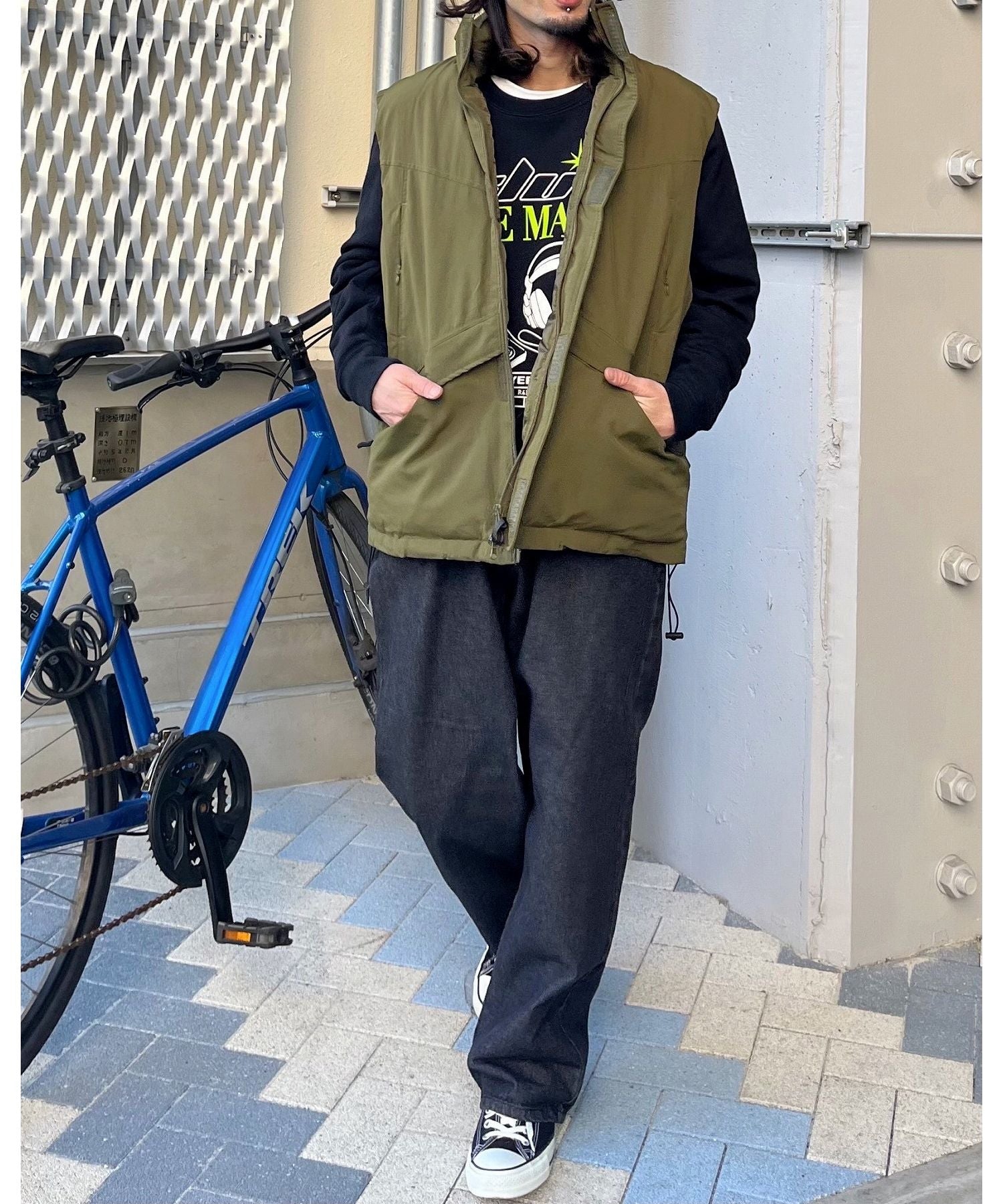 MODISH GAZE Nylon Washer Padded Military Vest
