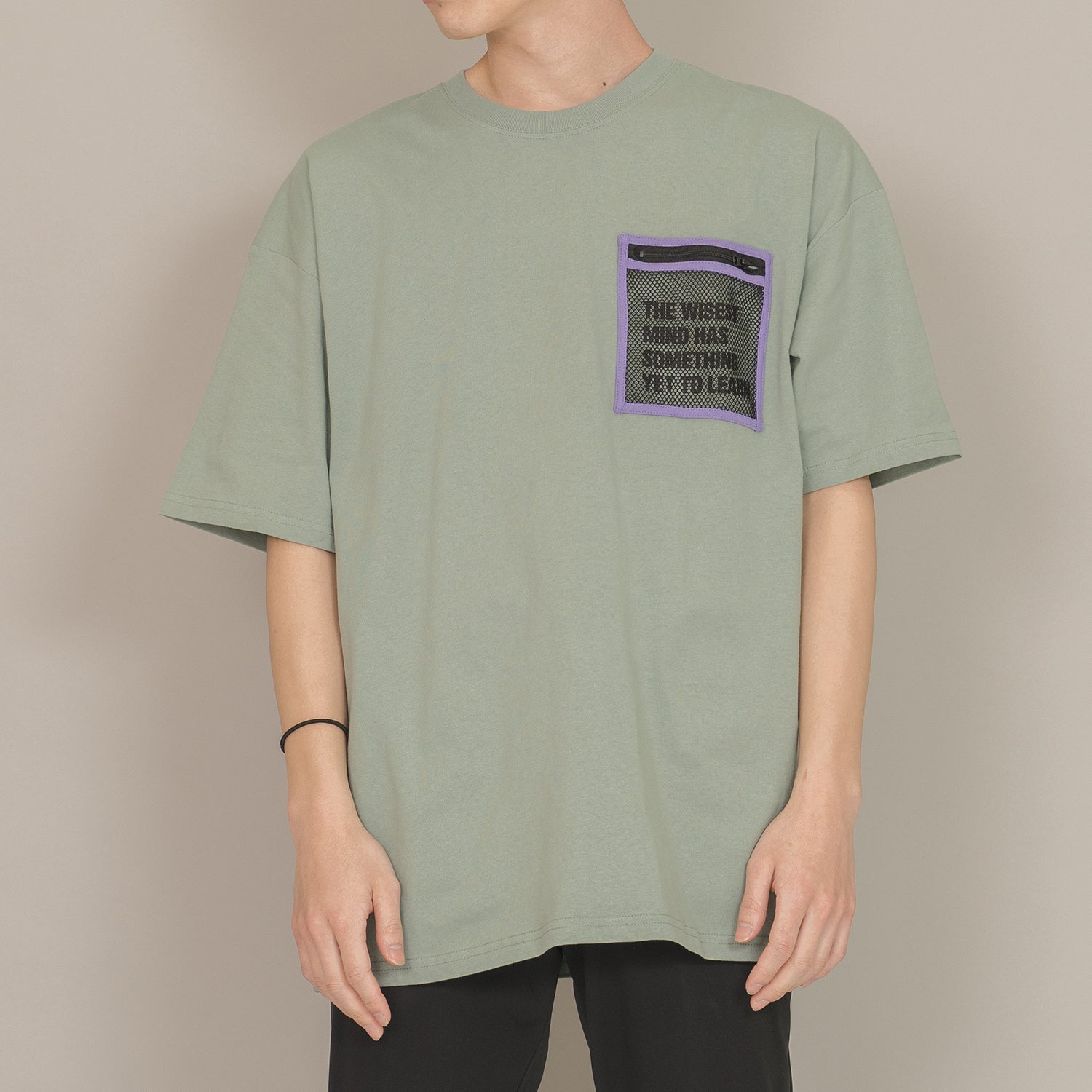 モディッシュガゼ MODISH GAZE メッシュポケットバックプリントTシャツ （ミント） ミント
