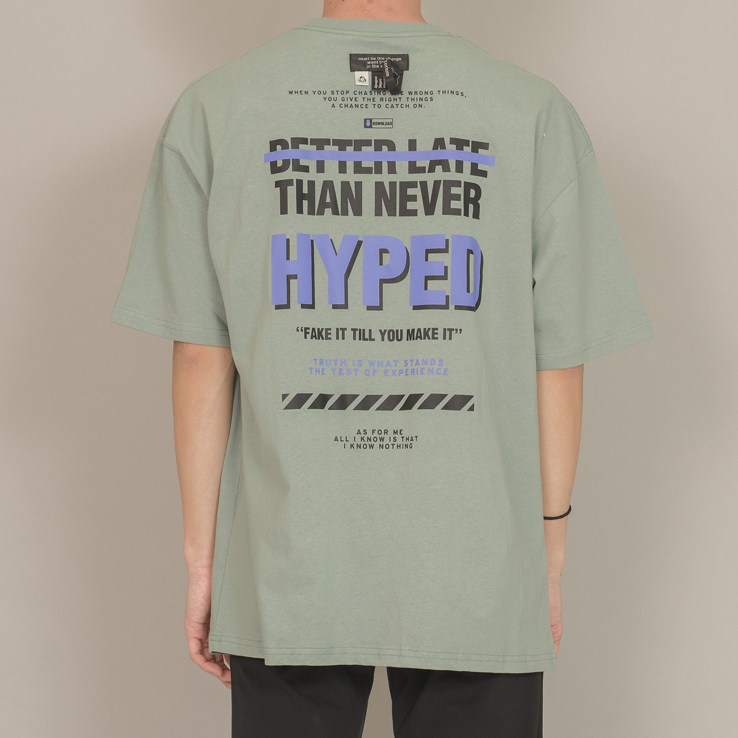 モディッシュガゼ MODISH GAZE メッシュポケットバックプリントTシャツ （ミント） ミント