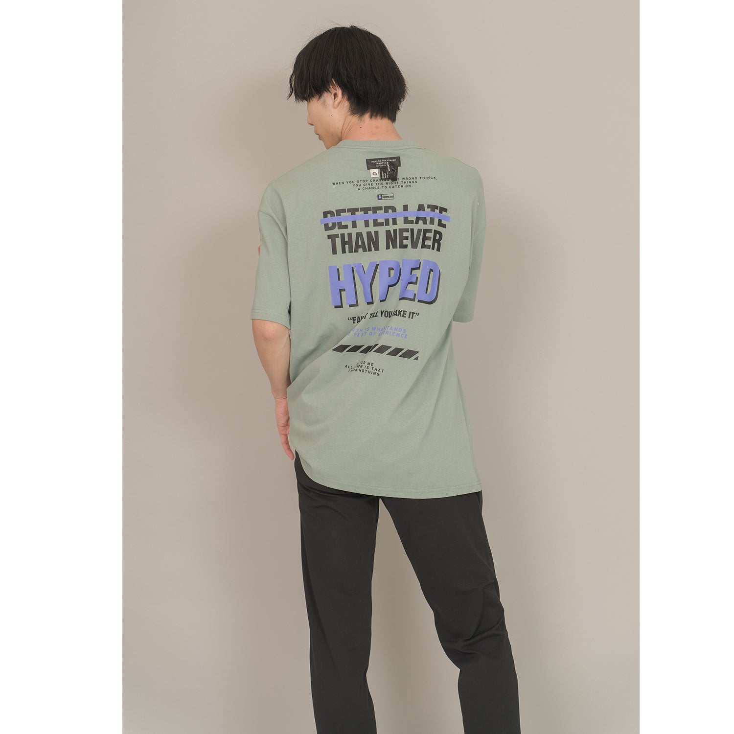 モディッシュガゼ MODISH GAZE メッシュポケットバックプリントTシャツ （ミント） ミント