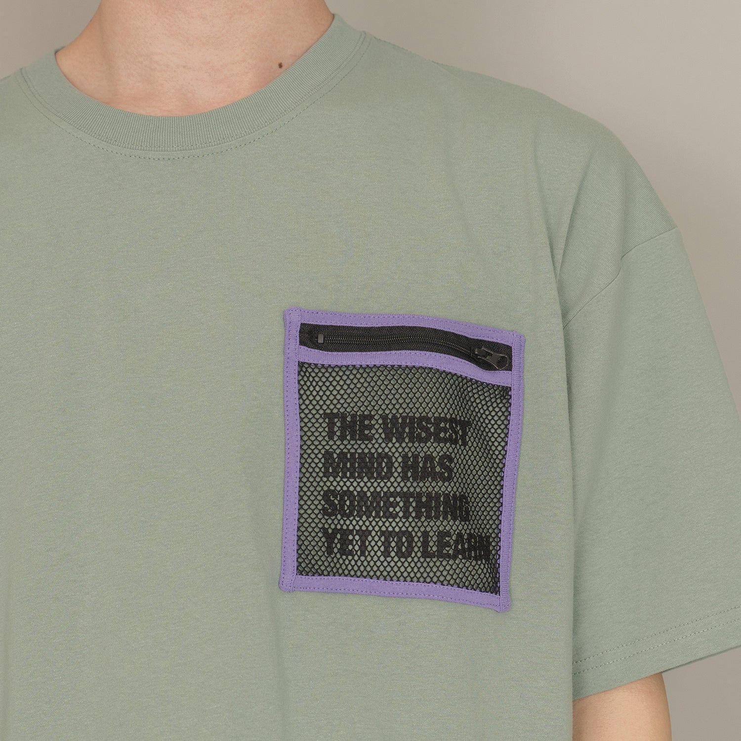 モディッシュガゼ MODISH GAZE メッシュポケットバックプリントTシャツ （ミント） ミント