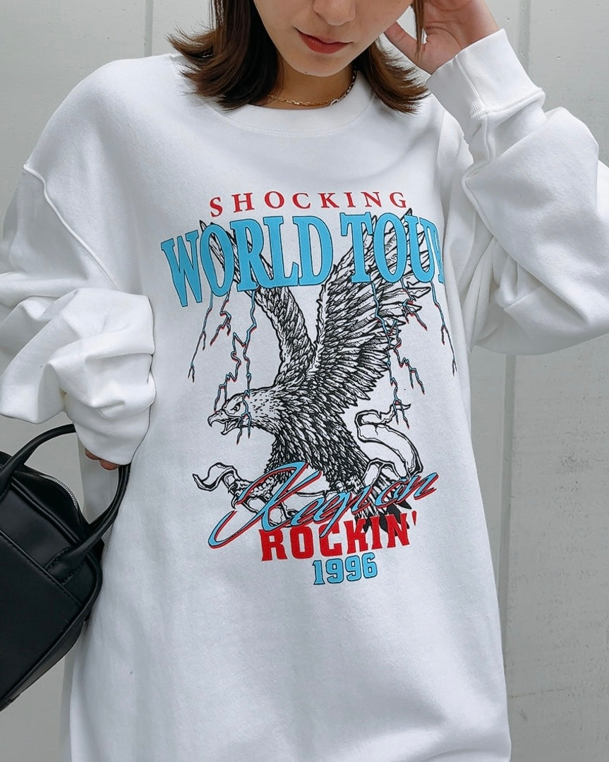 モディッシュガゼ MODISH GAZE WORLD TOUR バンド風デザイン 裏毛スウェット