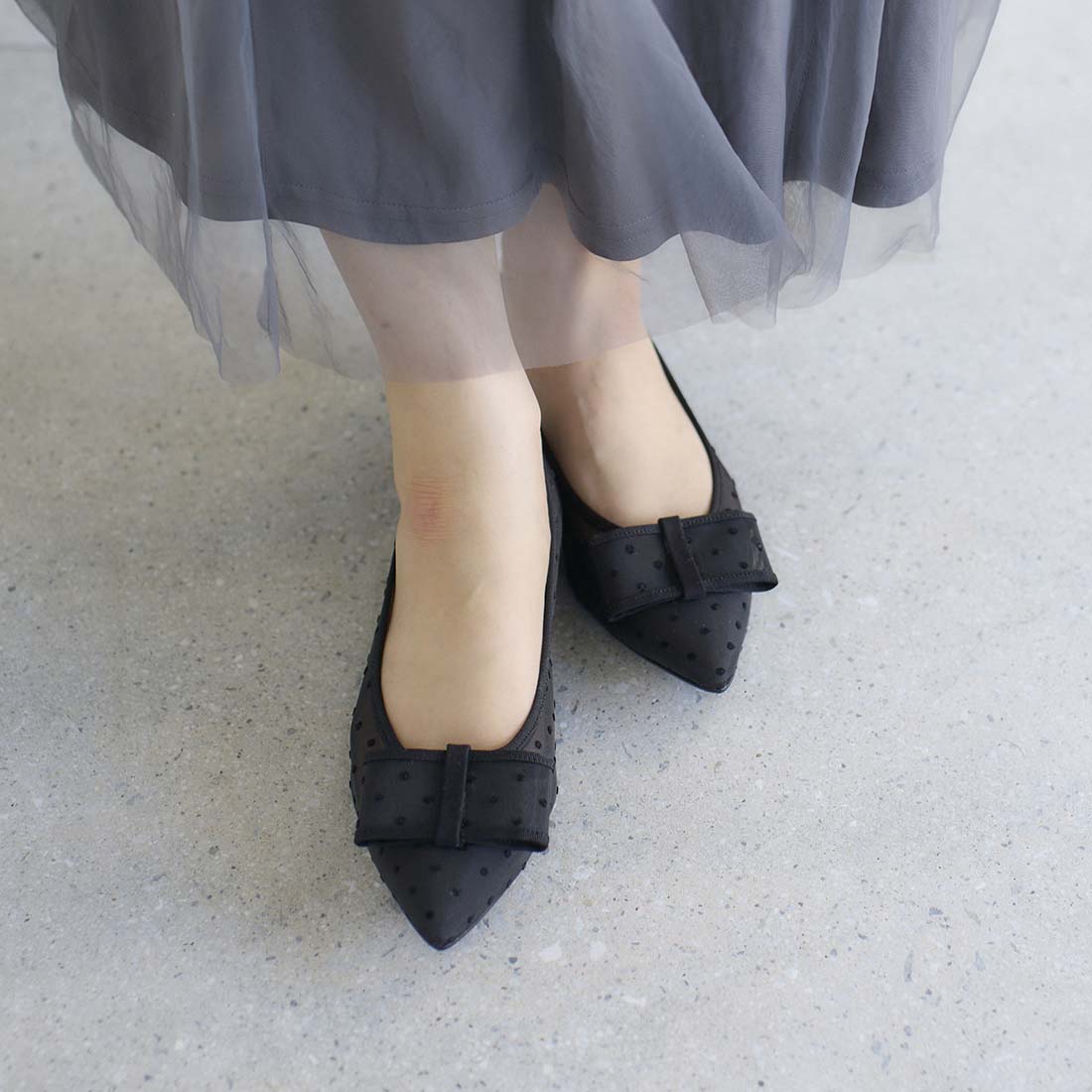 Mode et Jacomo Carino Dot Tulle Pumps
