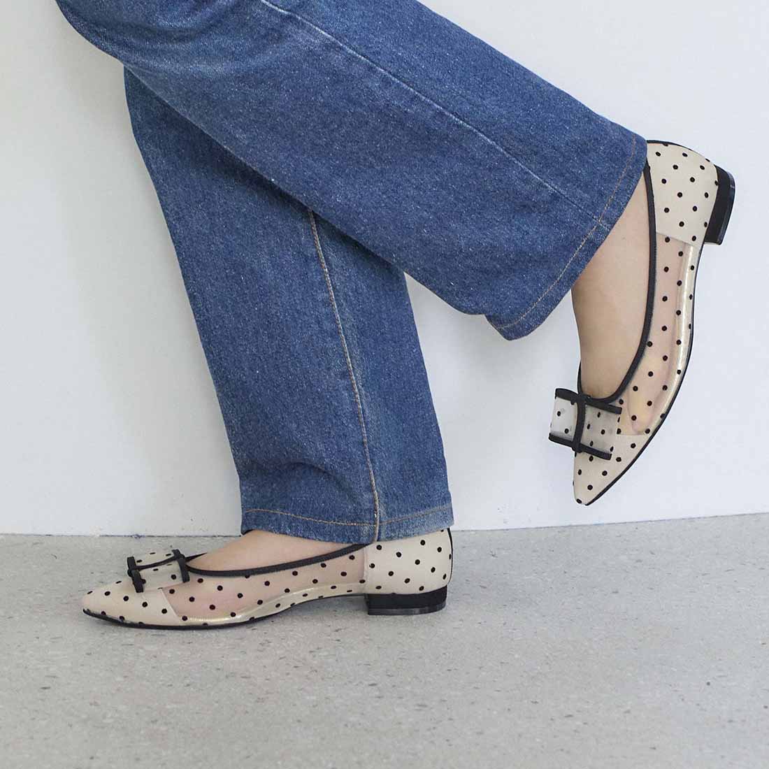 Mode et Jacomo Carino Dot Tulle Pumps