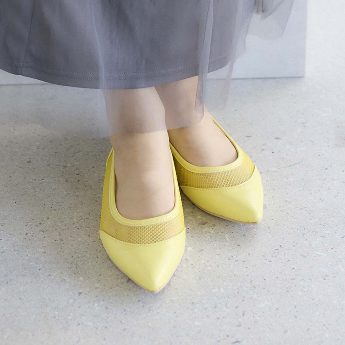 Mode et Jacomo Carino [Rain Compatible] Mesh Pointed Toe Pumps