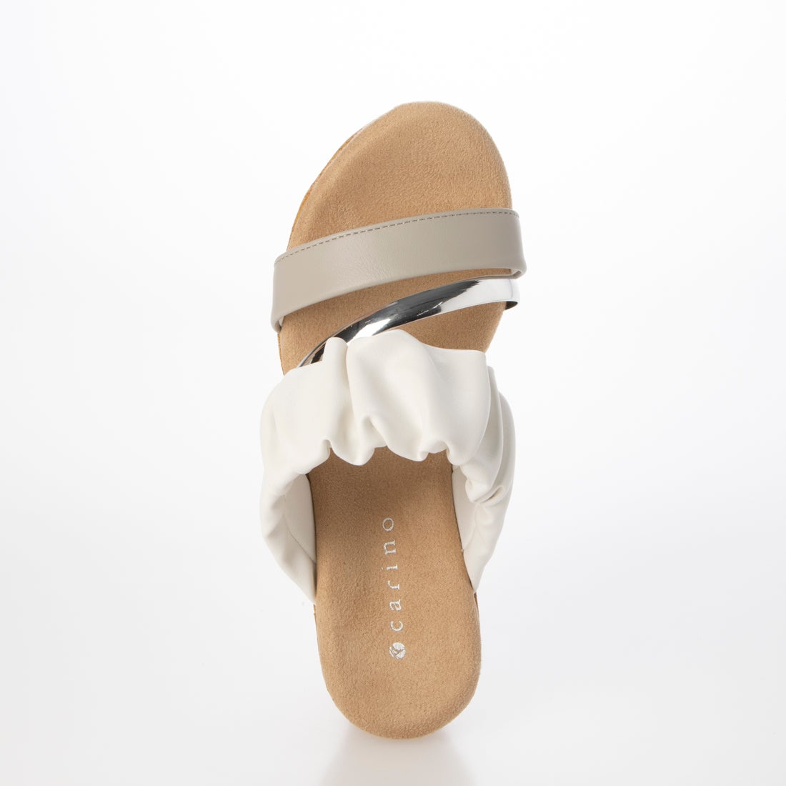 モード エ ジャコモ カリーノ MODE ET JACOMO carino 【訳あり新品】ギャザーサンダル （ホワイトコンビ） ホワイトコンビ