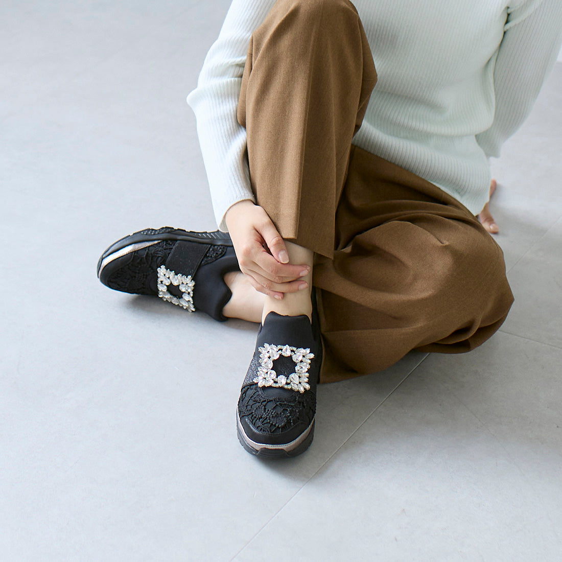 MODE ET JACOMO carino visual buckle thick-soled sneakers