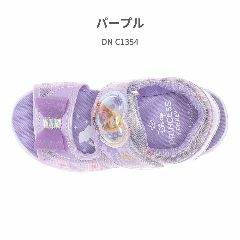 ムーンスター MoonStar サンダル キッズ ディズニープリンセス DN C1354 ムーンスター 光る靴 （パープル） パープル