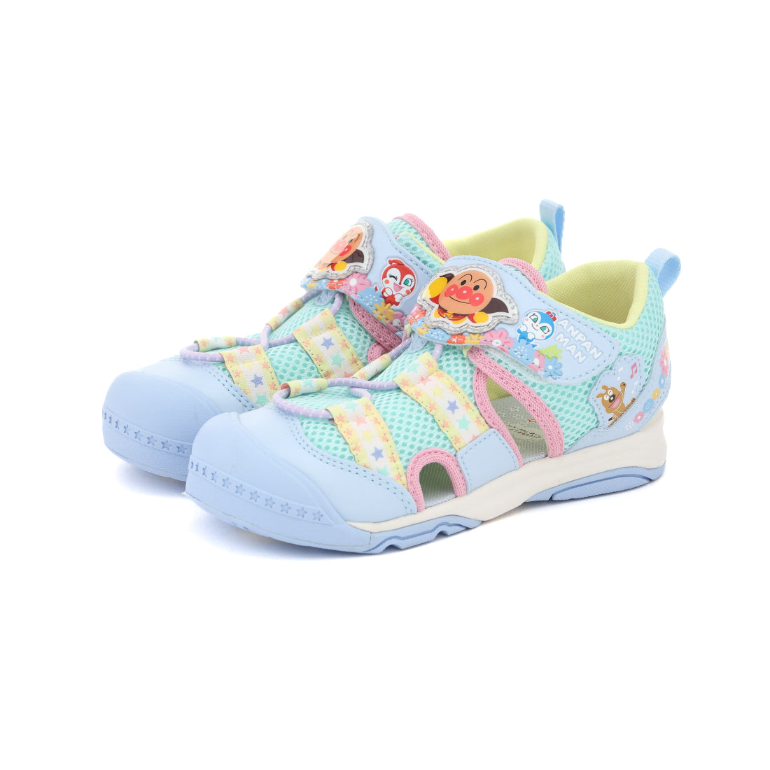 ムーンスター MoonStar キッズ ジュニア サンダル アンパンマン APC182 女の子 男の子 子供靴 マジックテープ  レジャー （マルチ） マルチ