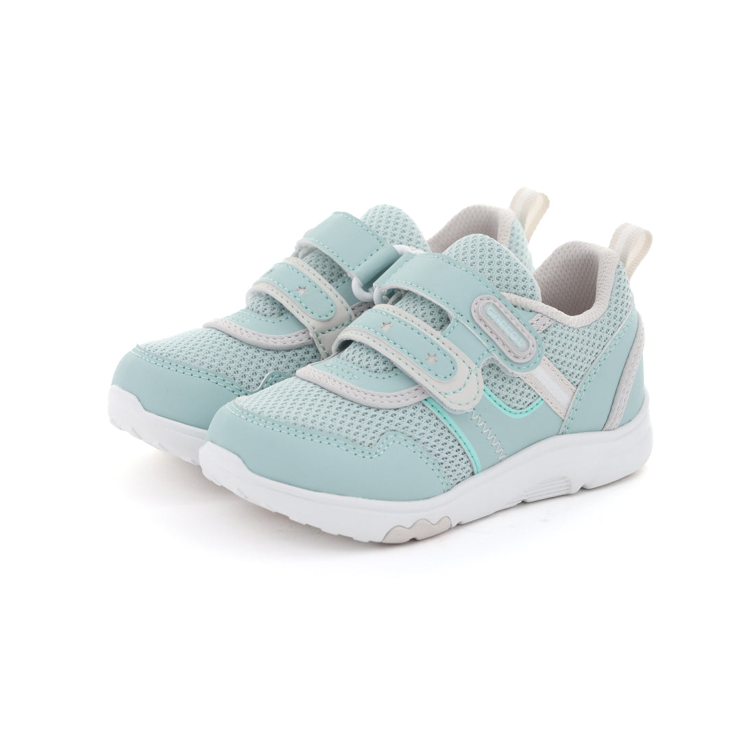 ムーンスター MoonStar キッズ 女の子 男の子 スニーカー キャロット CRC2350 子供靴 かわいい シンプル マジックテープ ベルクロ （ミント） ミント