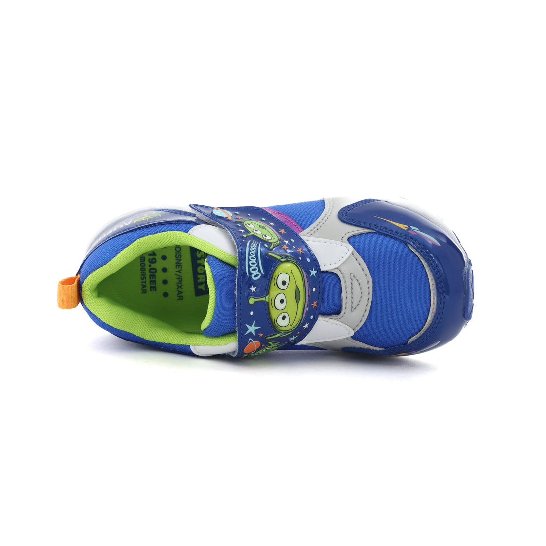 ムーンスター MoonStar キッズ ジュニア スニーカー ディズニー  DNC1362 3E リトルグリーンメン ベイマックス マジックテープ （ブルー） ブルー